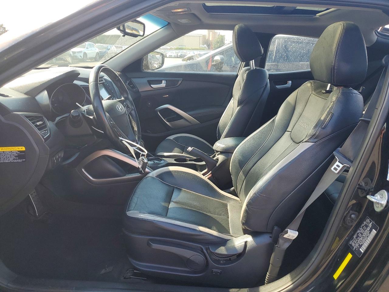 2015 Hyundai Veloster Turbo Black vin: KMHTC6AE4FU222684