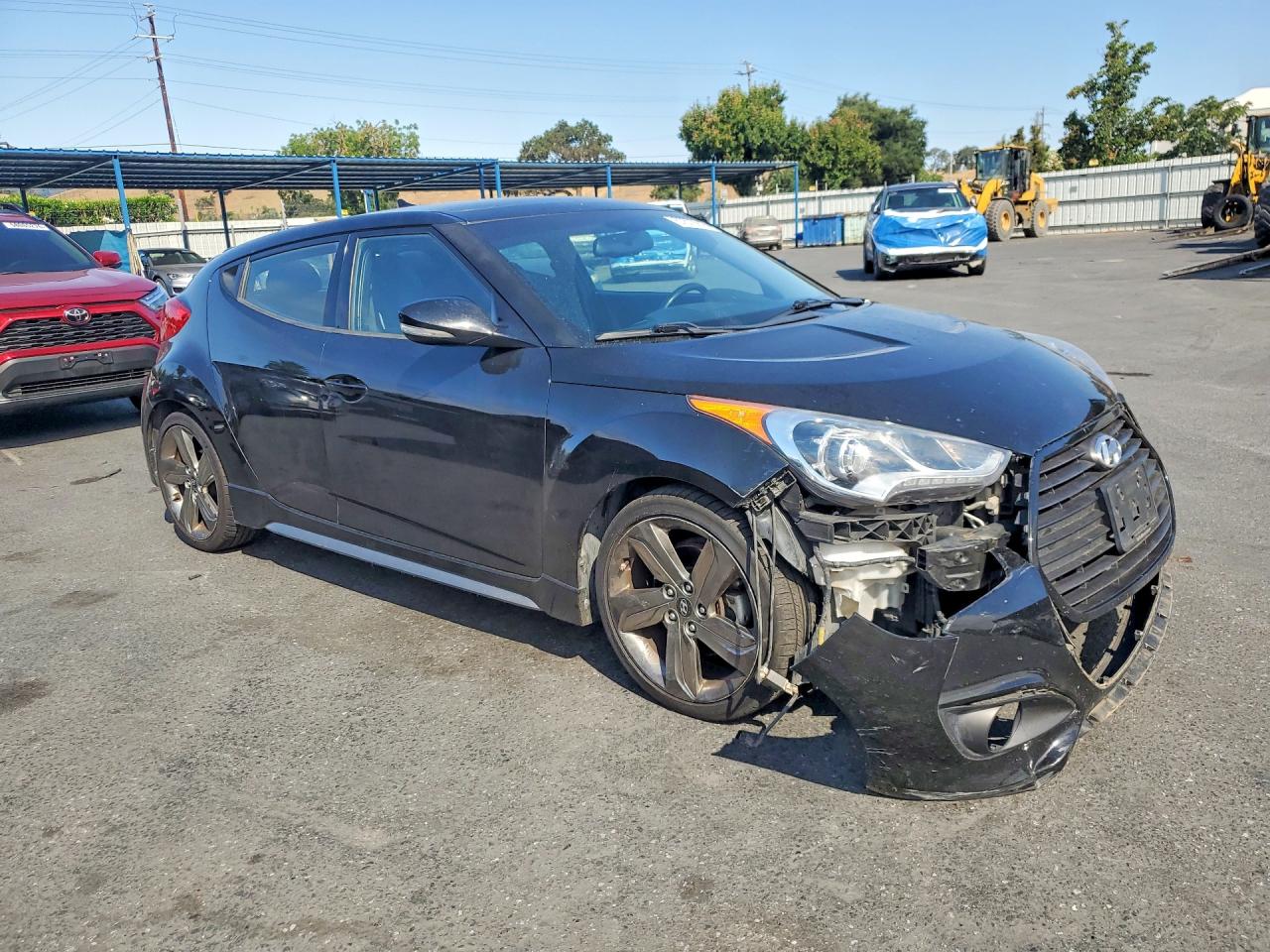 2015 Hyundai Veloster Turbo Black vin: KMHTC6AE4FU222684