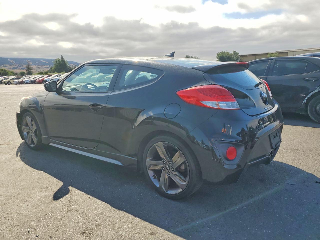 2015 Hyundai Veloster Turbo Black vin: KMHTC6AE4FU222684