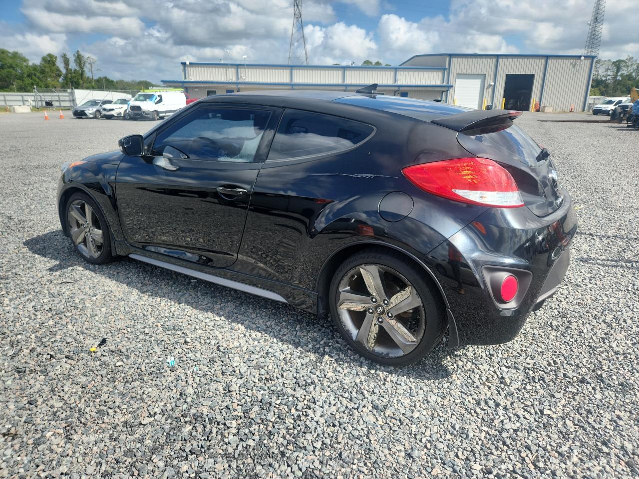 2015 Hyundai Veloster Turbo Black vin: KMHTC6AE4FU231787 Damage: Left Front Door, Dent(S) W/No Paint Dmg, 7 To 8 Inches