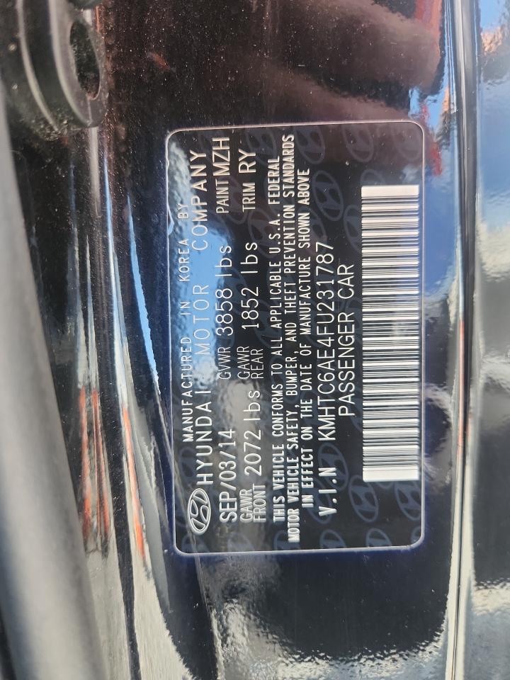 2015 Hyundai Veloster Turbo Black vin: KMHTC6AE4FU231787