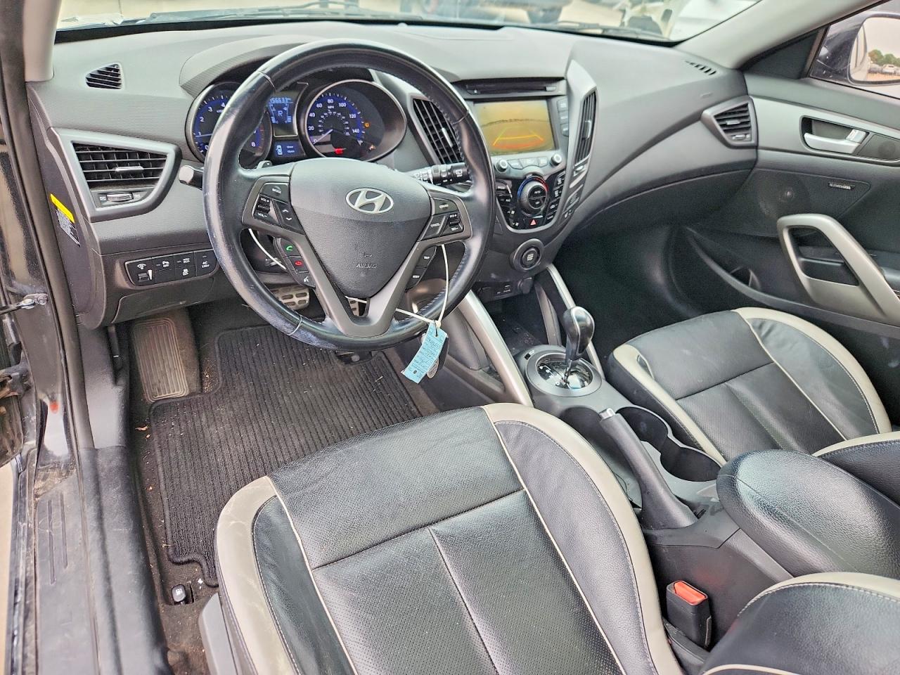 2015 Hyundai Veloster Turbo Black vin: KMHTC6AE4FU240862