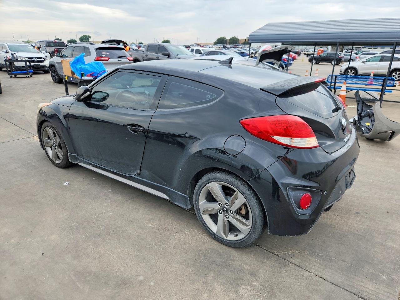 2015 Hyundai Veloster Turbo Black vin: KMHTC6AE4FU240862