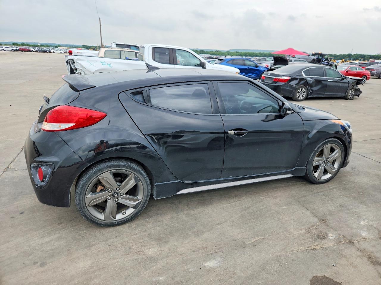 2015 Hyundai Veloster Turbo Black vin: KMHTC6AE4FU240862