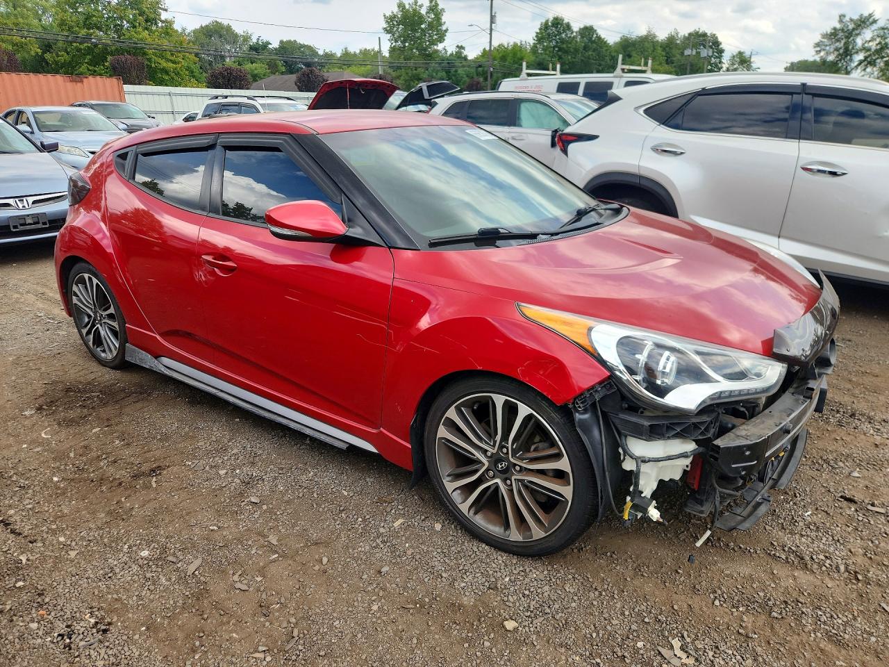 2016 Hyundai Veloster Turbo Красный vin: KMHTC6AE4GU258280