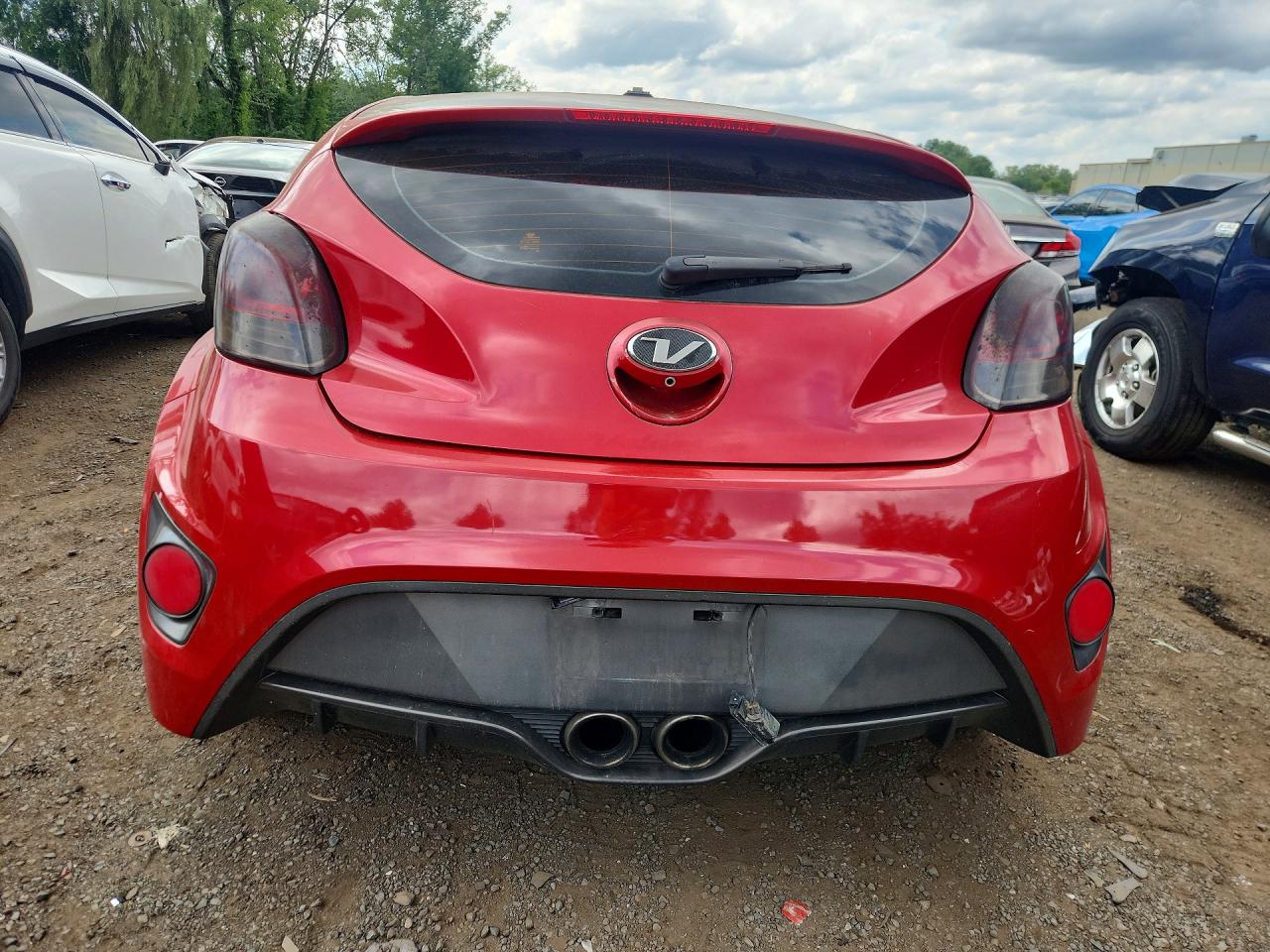 2016 Hyundai Veloster Turbo Красный vin: KMHTC6AE4GU258280