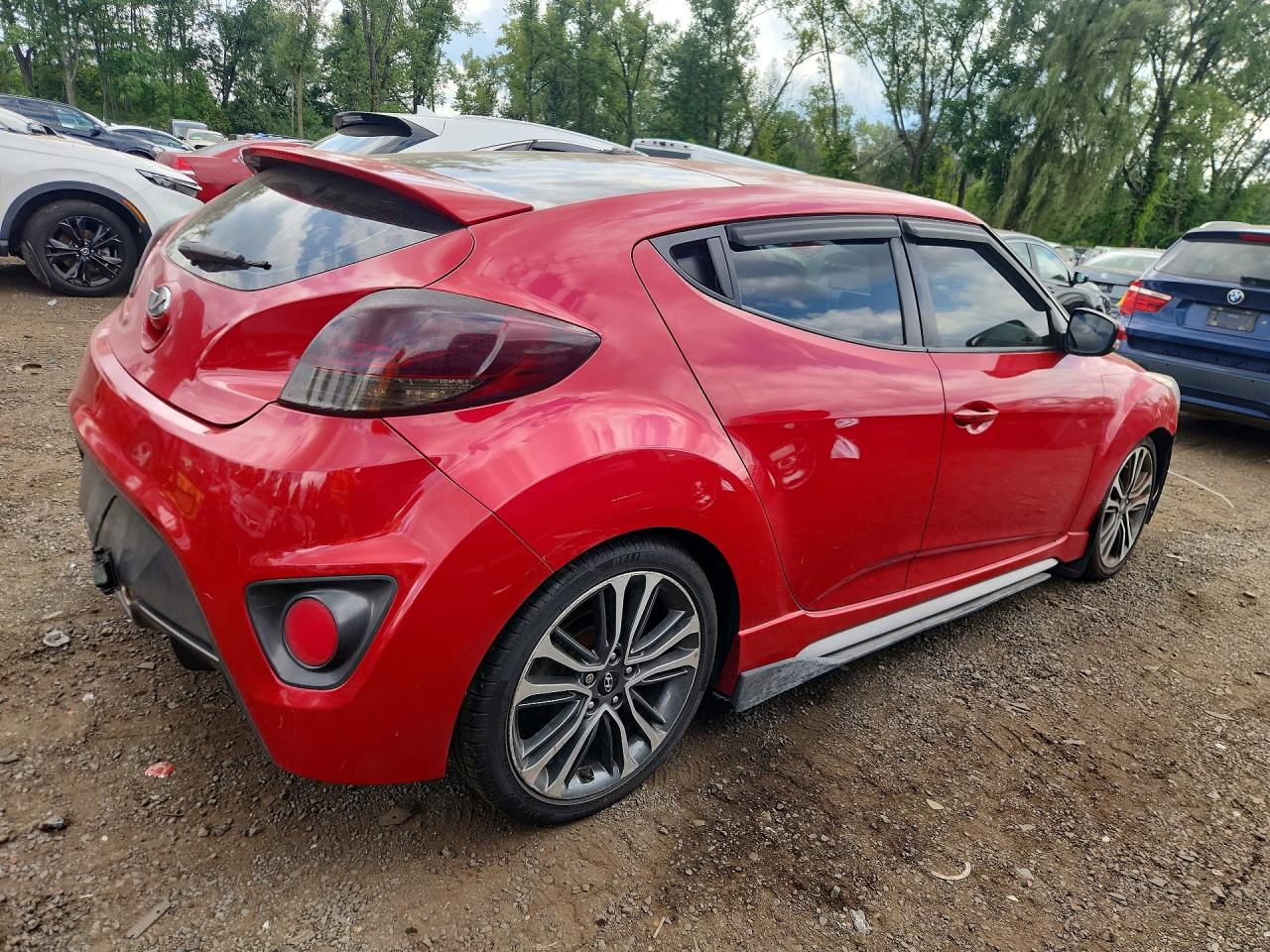 2016 Hyundai Veloster Turbo Красный vin: KMHTC6AE4GU258280