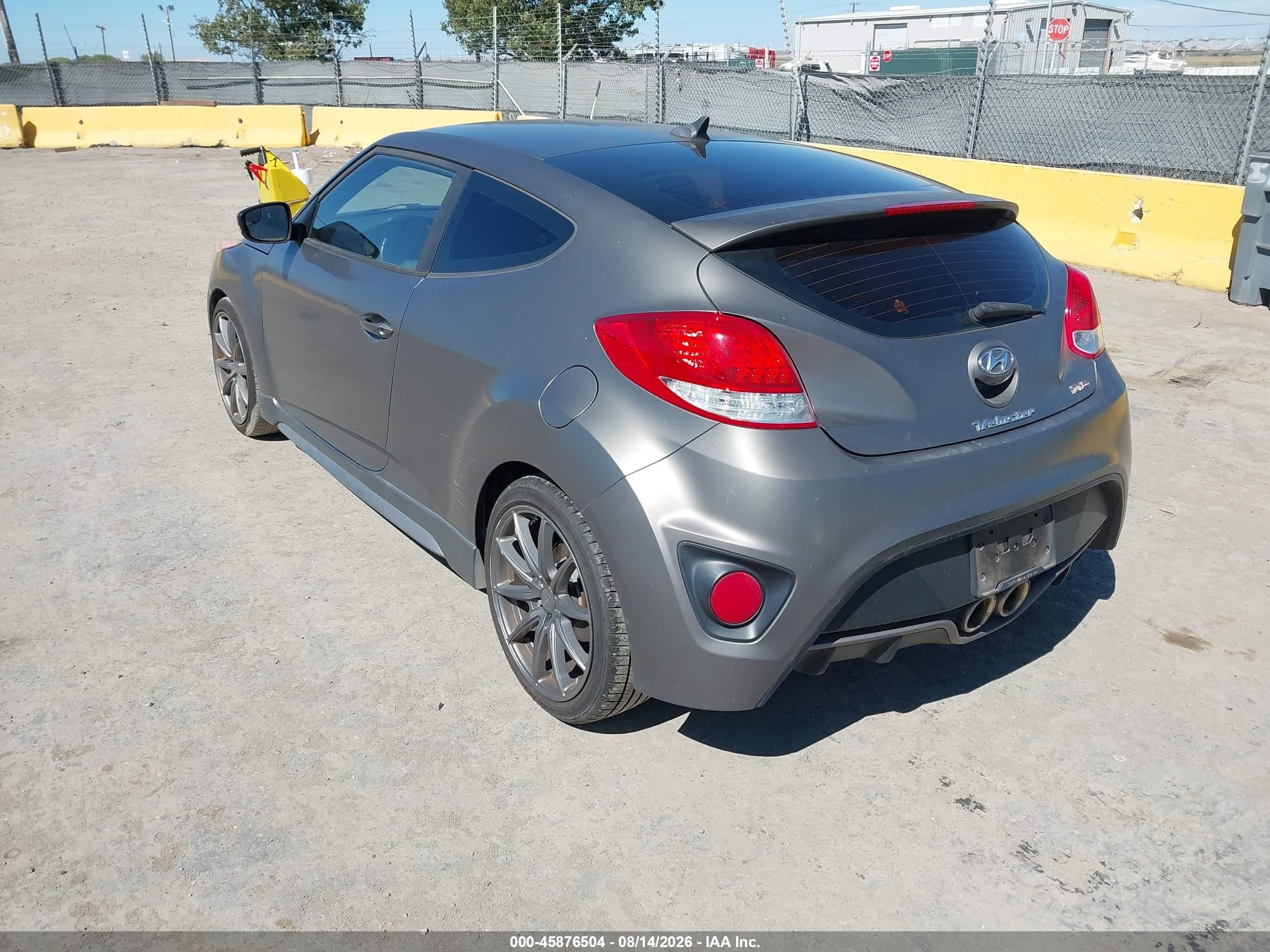 2016 Hyundai Veloster Turbo Gray vin: KMHTC6AE4GU266301