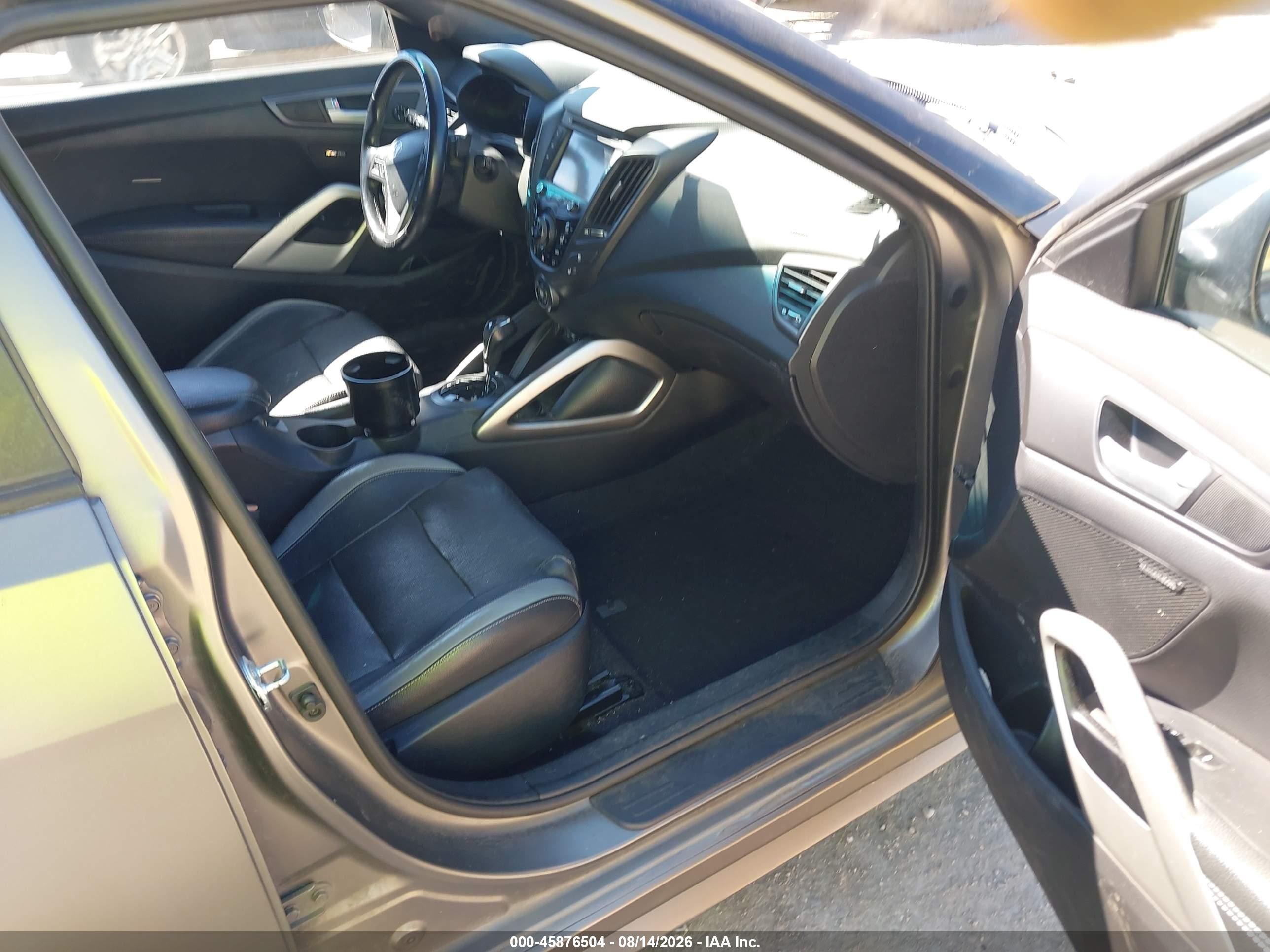 2016 Hyundai Veloster Turbo Gray vin: KMHTC6AE4GU266301