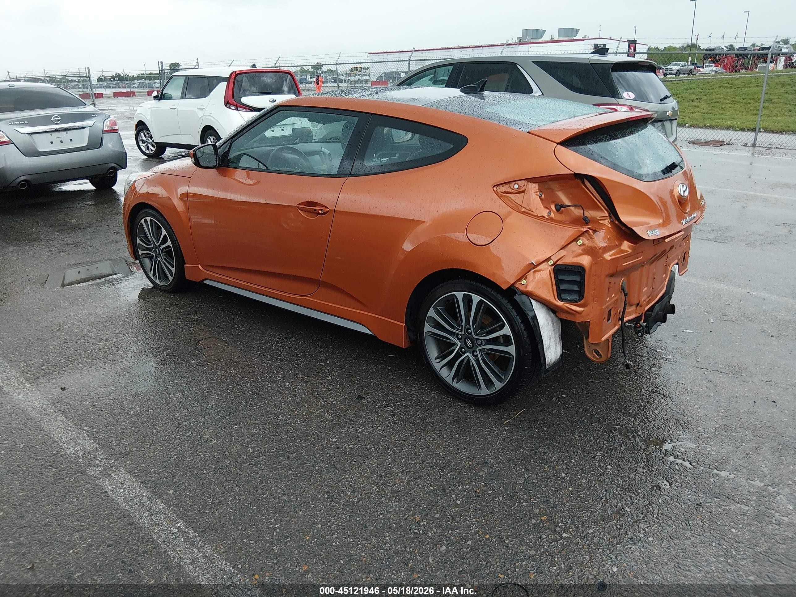 2016 Hyundai Veloster Turbo Orange vin: KMHTC6AE4GU301225