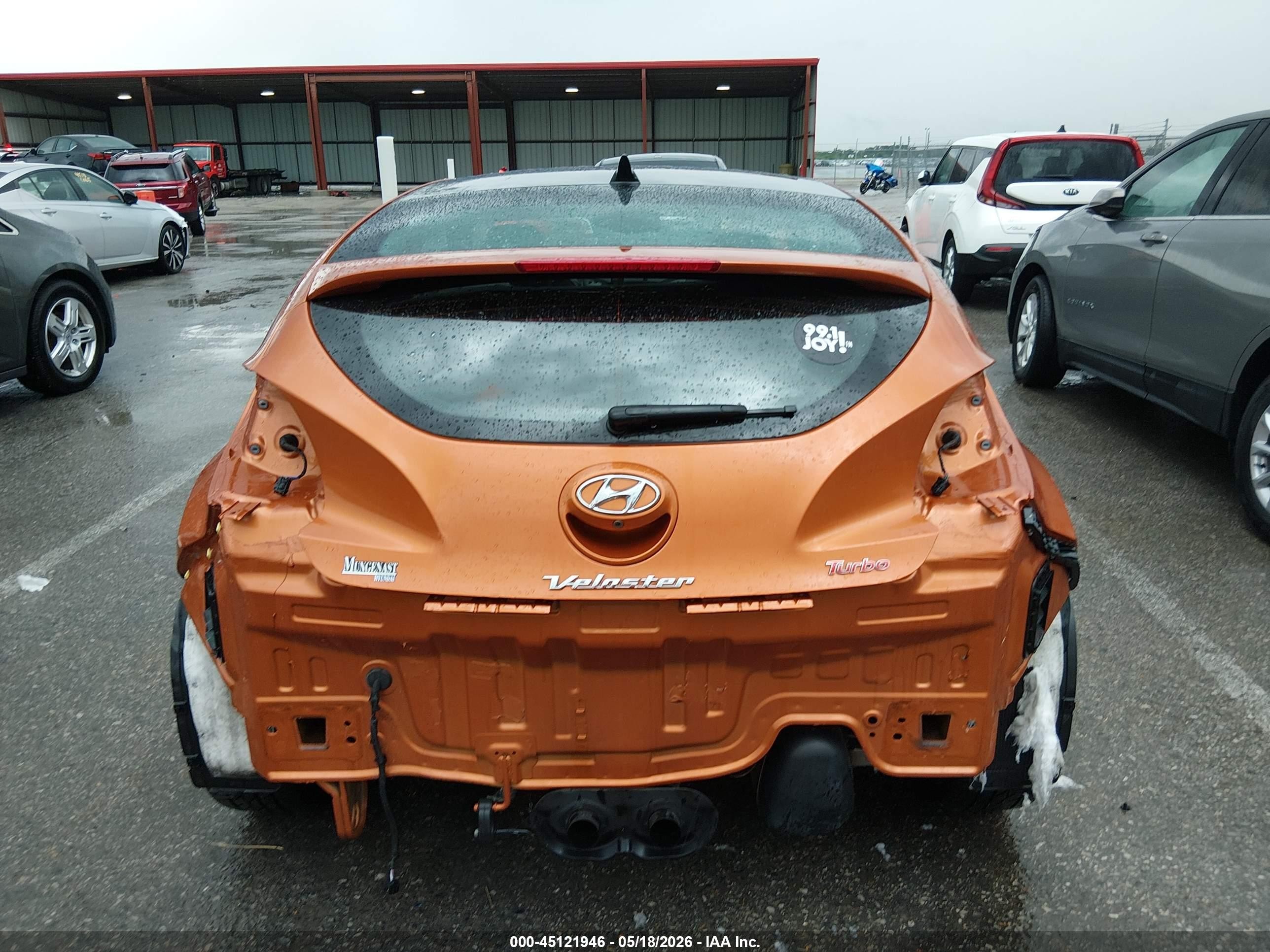 2016 Hyundai Veloster Turbo Orange vin: KMHTC6AE4GU301225