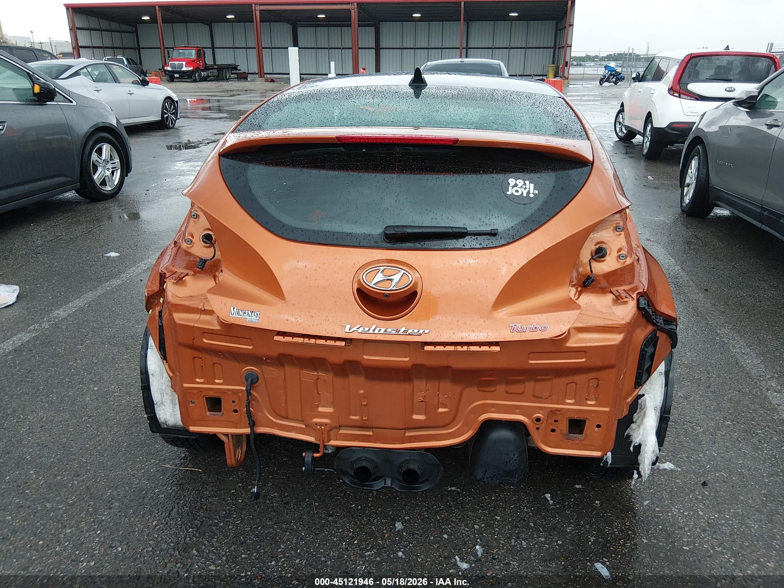 2016 Hyundai Veloster Turbo Orange vin: KMHTC6AE4GU301225