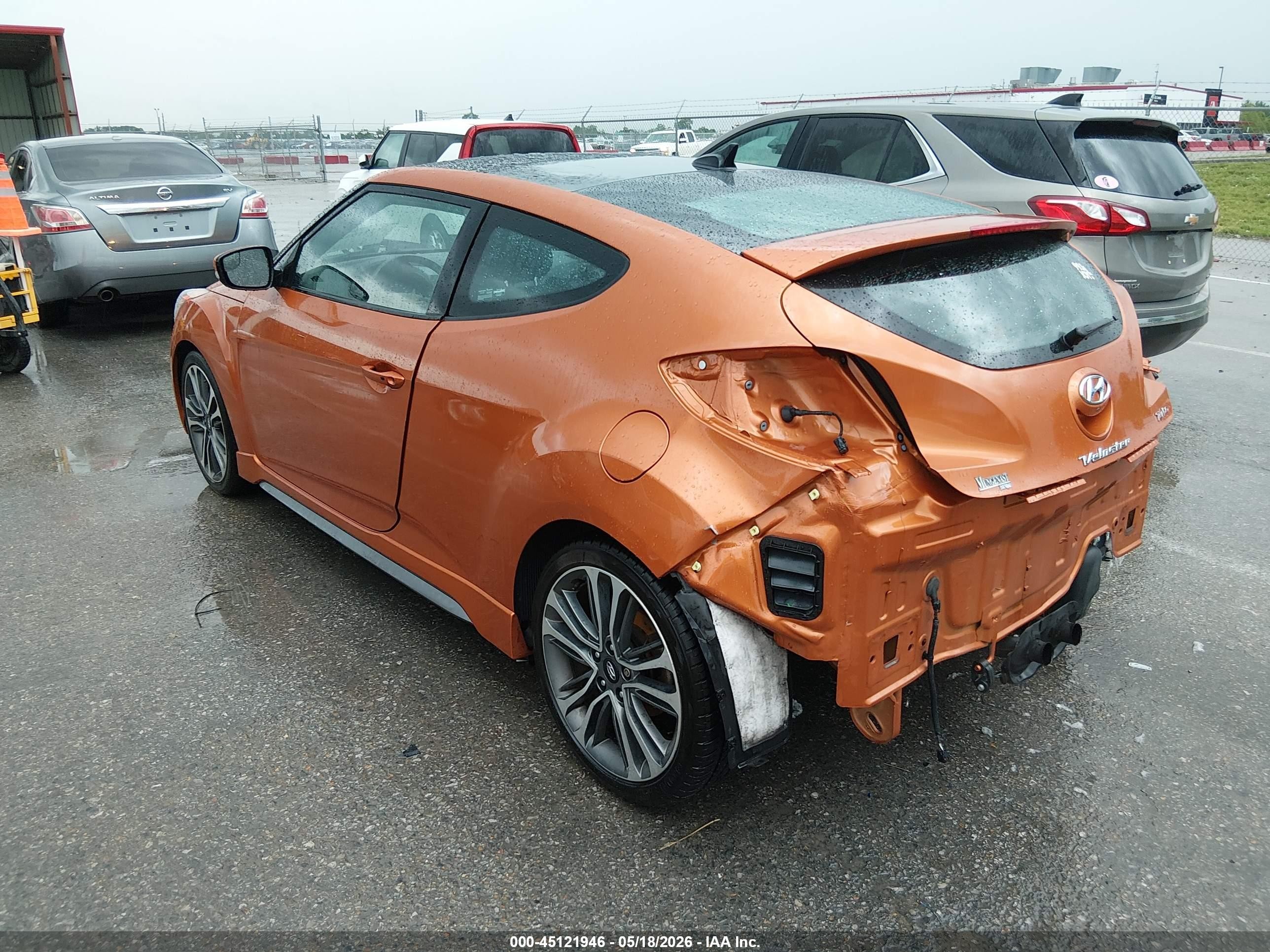 2016 Hyundai Veloster Turbo Orange vin: KMHTC6AE4GU301225