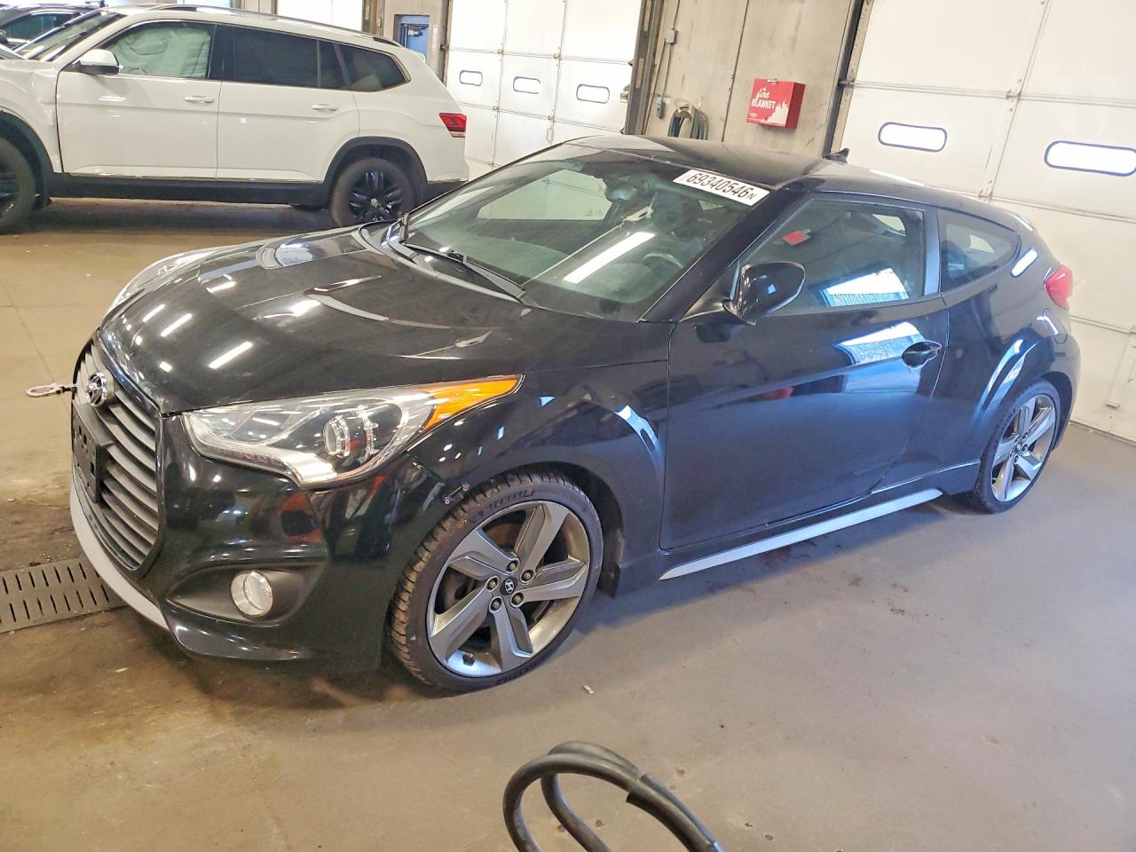 2013 Hyundai Veloster Turbo Black vin: KMHTC6AE5DU095599        