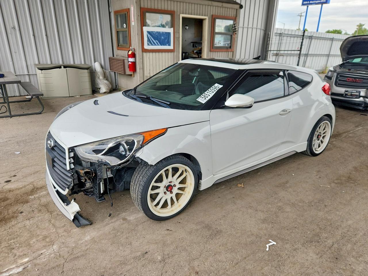 2013 Hyundai Veloster Turbo White vin: KMHTC6AE5DU117553