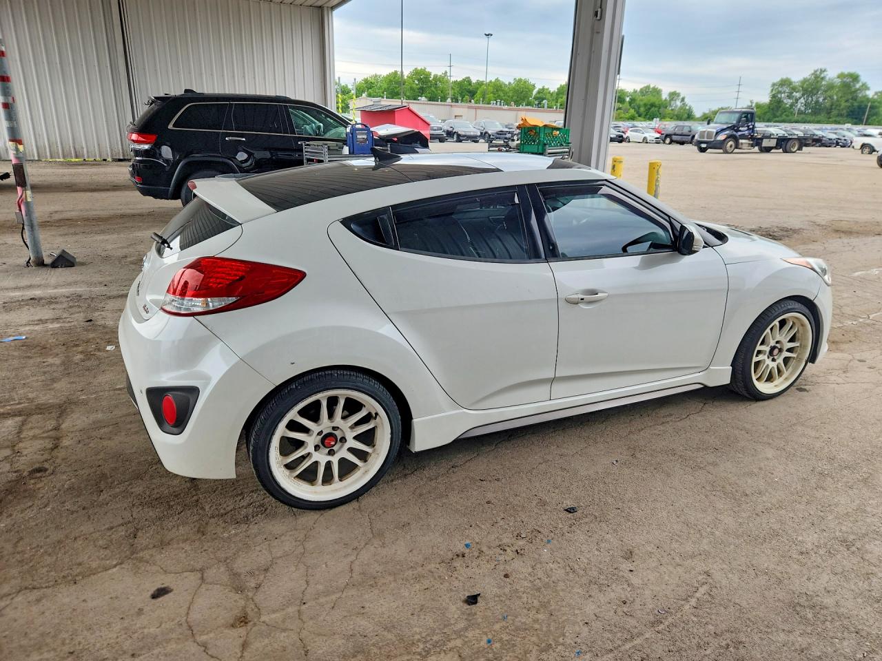 2013 Hyundai Veloster Turbo White vin: KMHTC6AE5DU117553
