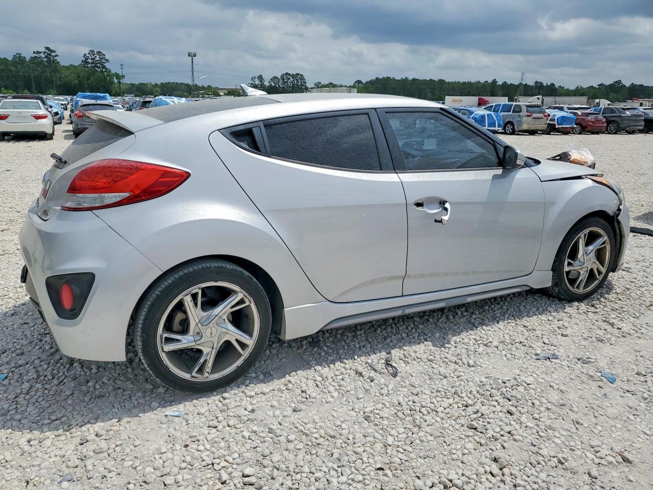2013 Hyundai Veloster Turbo Silver vin: KMHTC6AE5DU119710