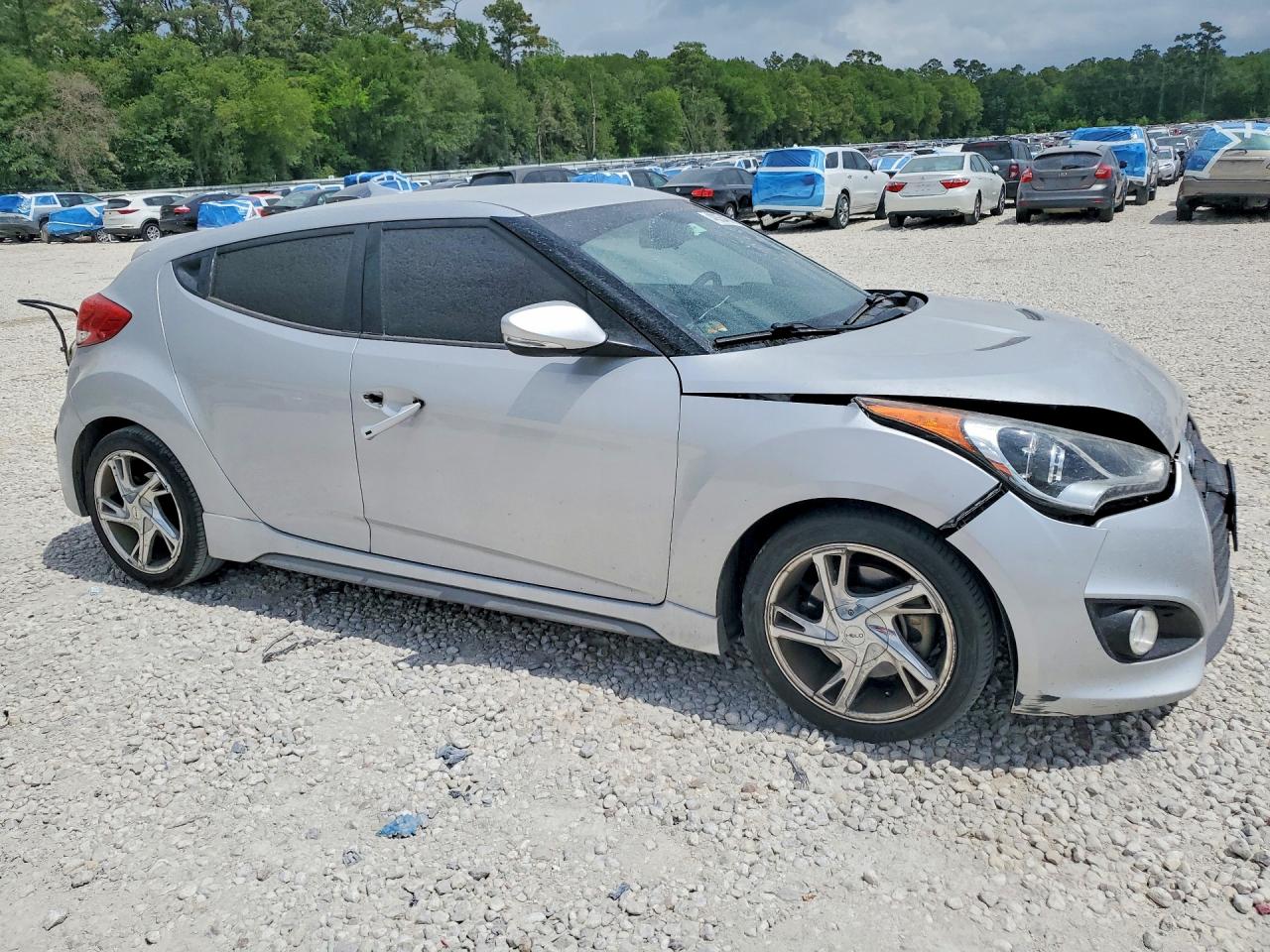 2013 Hyundai Veloster Turbo Silver vin: KMHTC6AE5DU119710