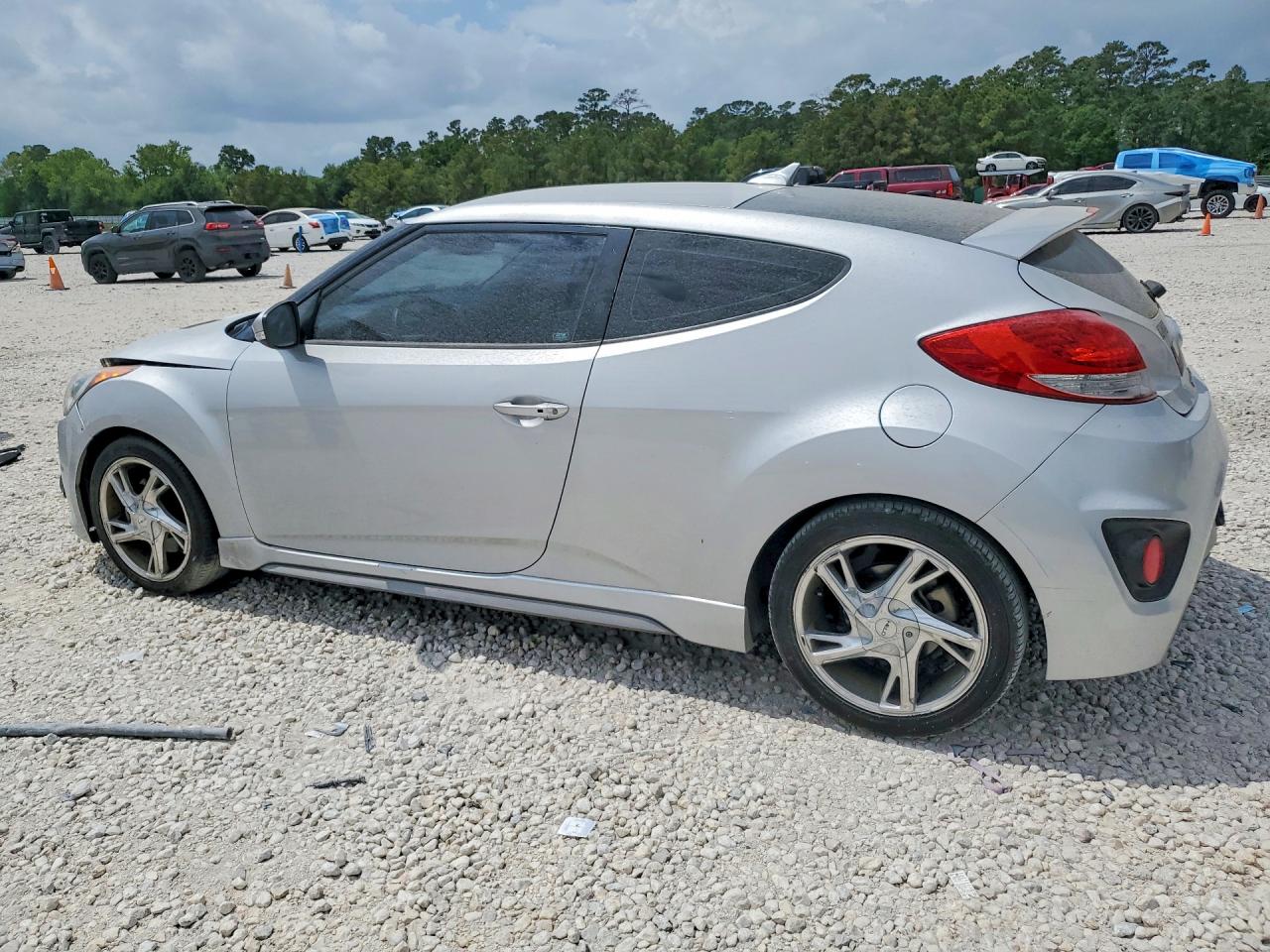 2013 Hyundai Veloster Turbo Silver vin: KMHTC6AE5DU119710