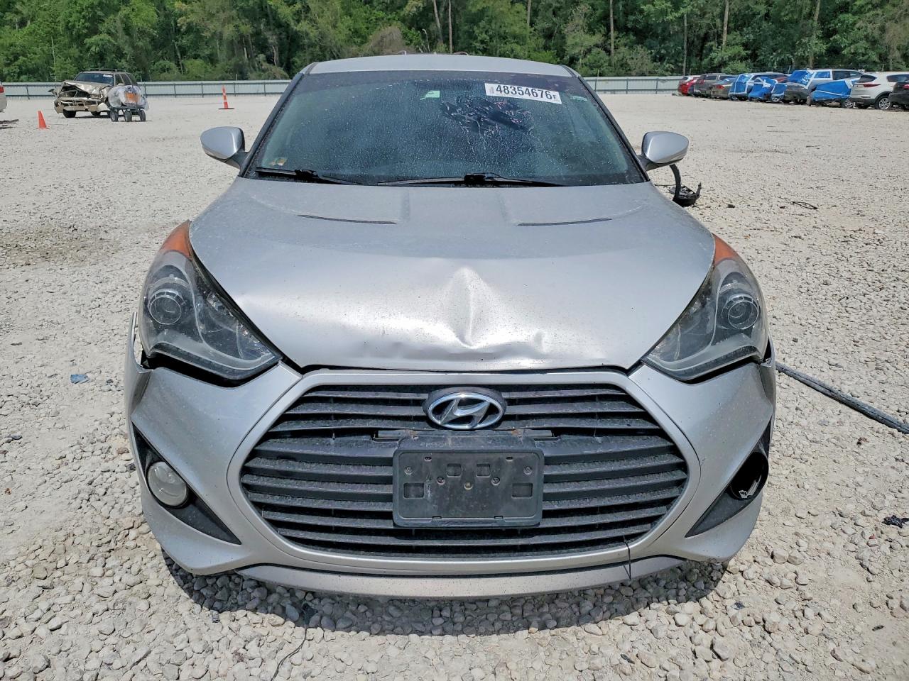 2013 Hyundai Veloster Turbo Silver vin: KMHTC6AE5DU119710