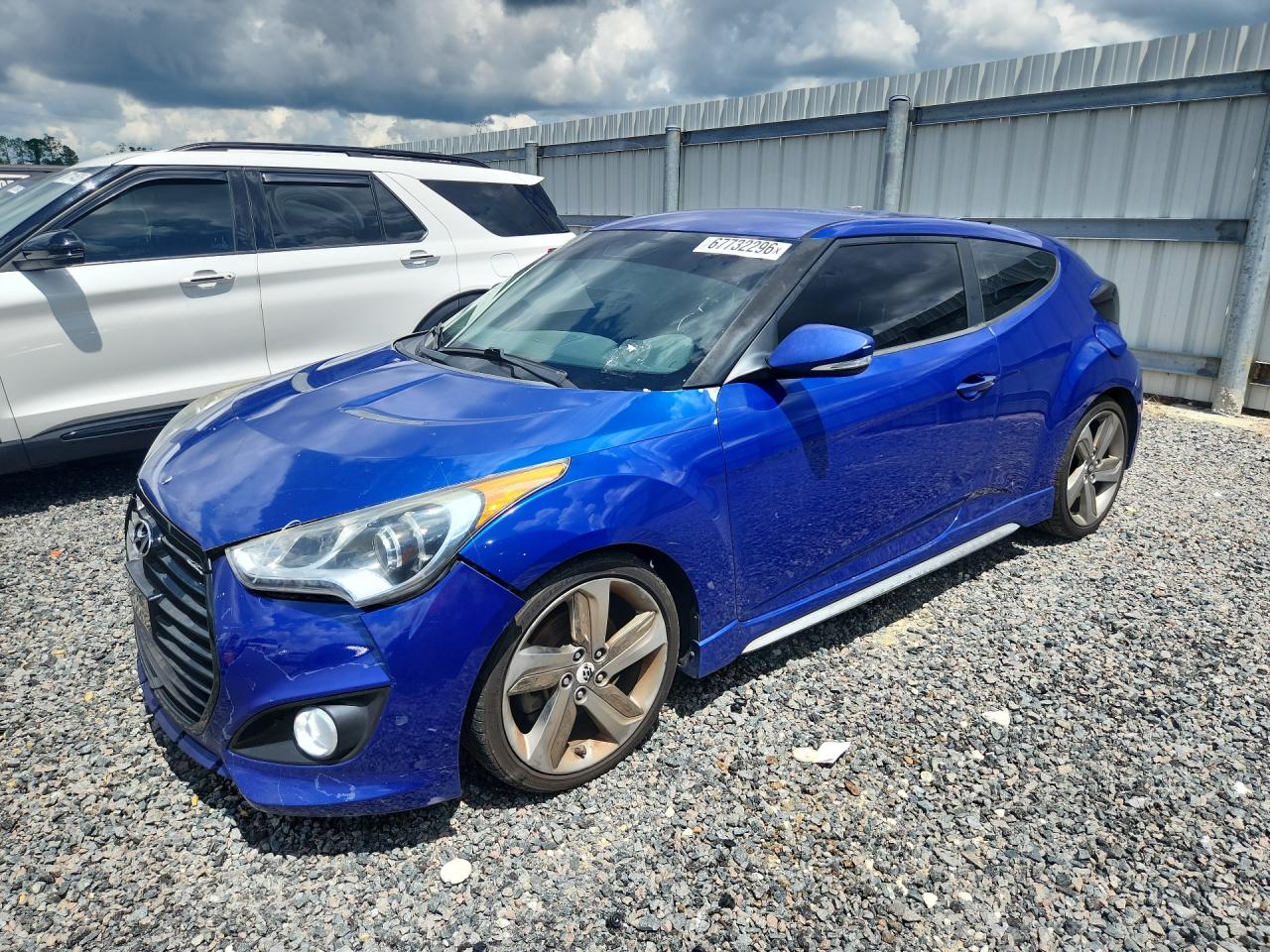 2013 Hyundai Veloster Turbo Blue vin: KMHTC6AE5DU142131