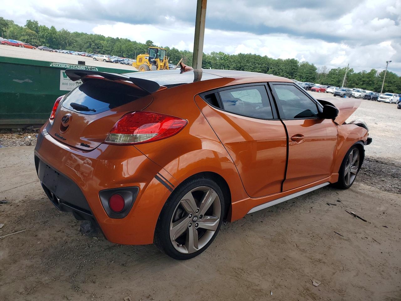 2013 Hyundai Veloster Turbo Orange vin: KMHTC6AE5DU151265