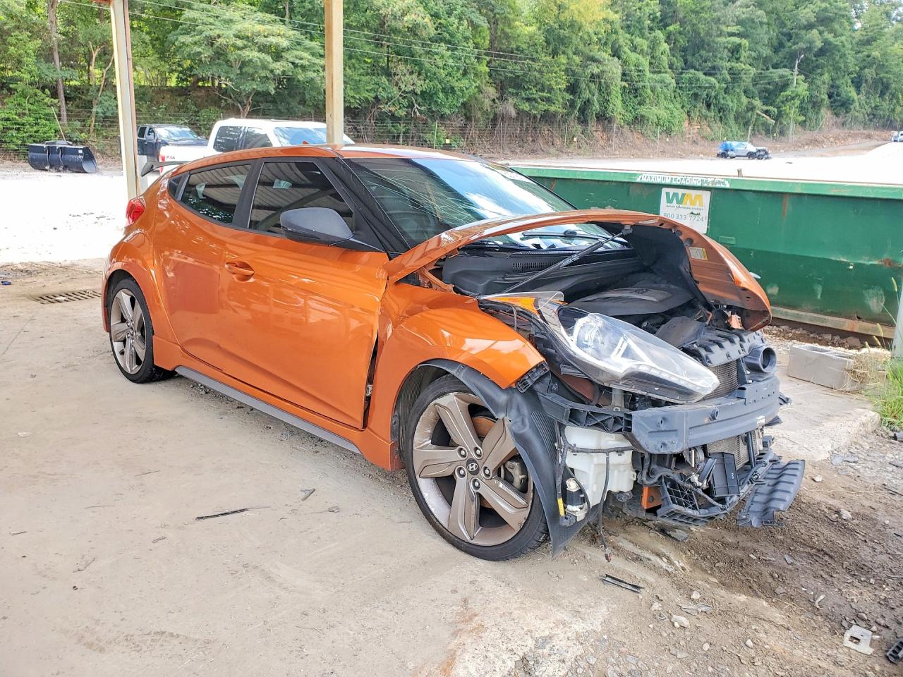 2013 Hyundai Veloster Turbo Orange vin: KMHTC6AE5DU151265