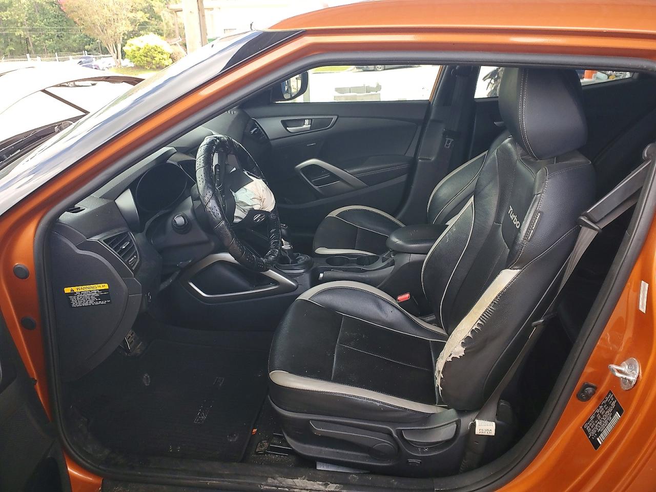 2013 Hyundai Veloster Turbo Orange vin: KMHTC6AE5DU151265