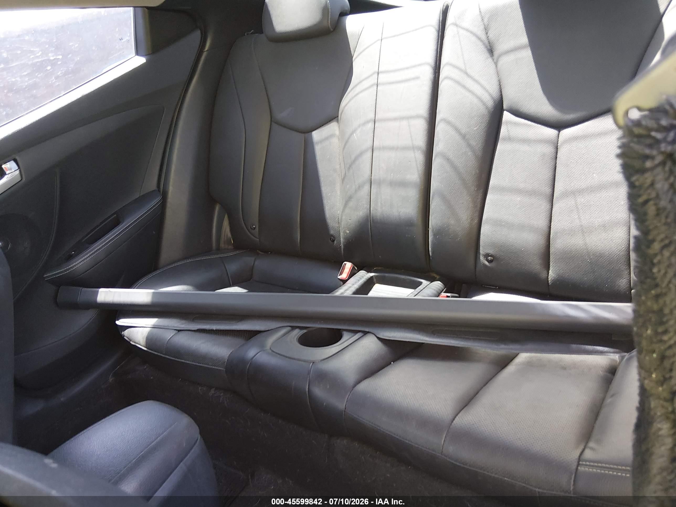 2013 Hyundai Veloster Turbo W/black Black vin: KMHTC6AE5DU168924