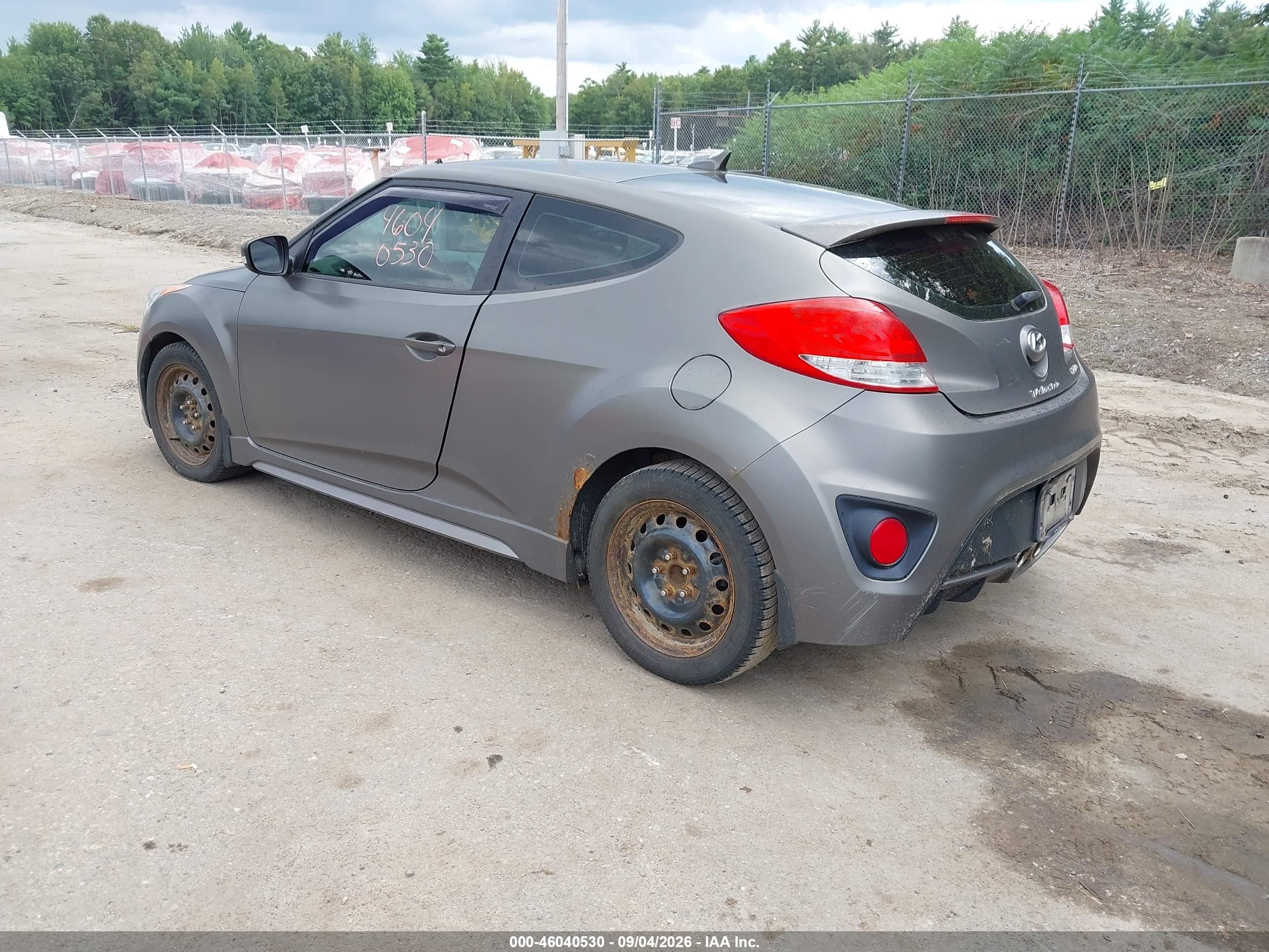 2013 Hyundai Veloster Turbo W/black Gray vin: KMHTC6AE5DU172228