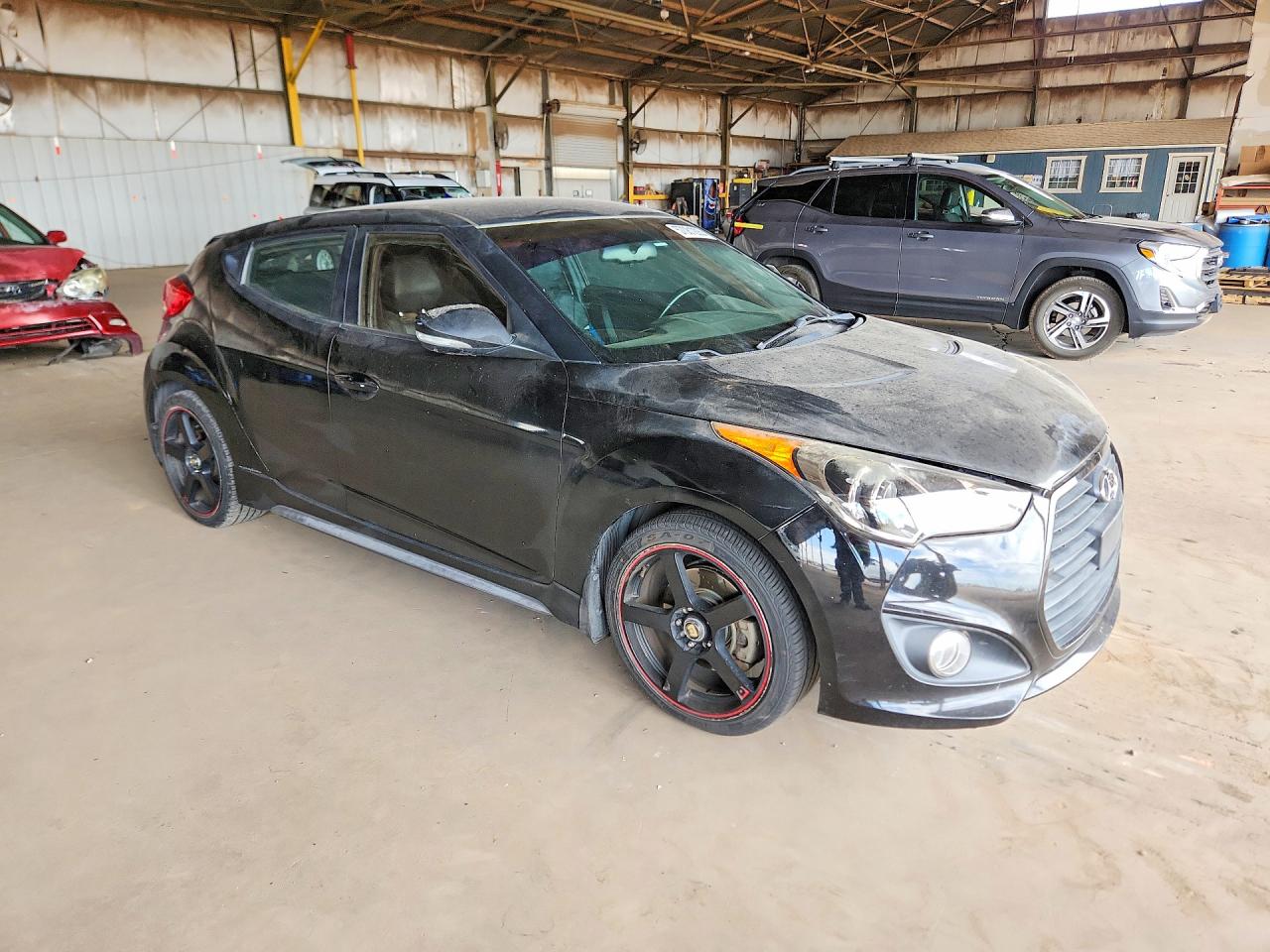 2014 Hyundai Veloster Turbo Black vin: KMHTC6AE5EU191413