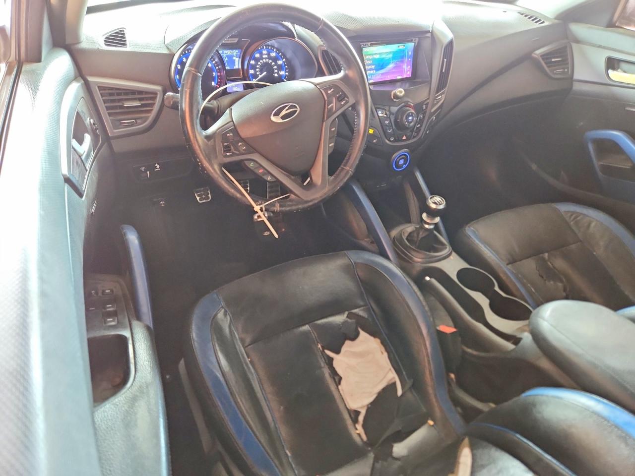 2014 Hyundai Veloster Turbo Black vin: KMHTC6AE5EU191413