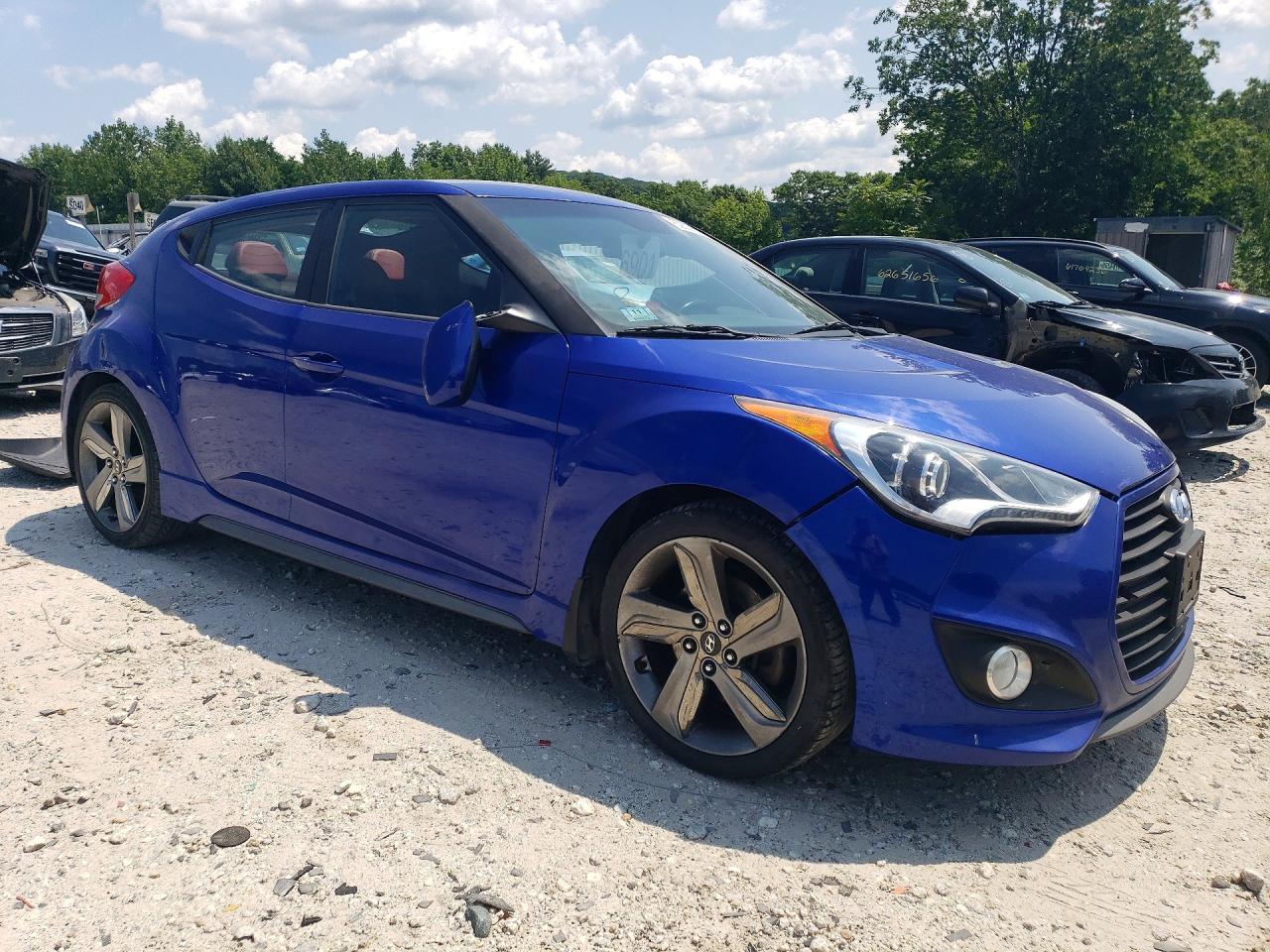 2014 Hyundai Veloster Turbo R-spec Blue vin: KMHTC6AE5EU201048