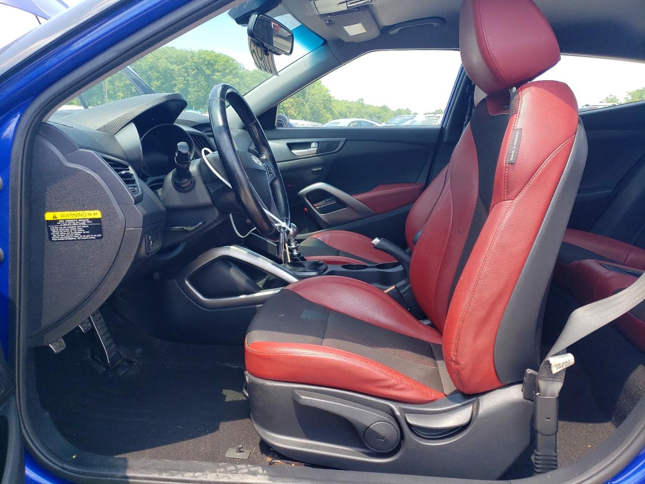 2014 Hyundai Veloster Turbo R-spec Blue vin: KMHTC6AE5EU201048