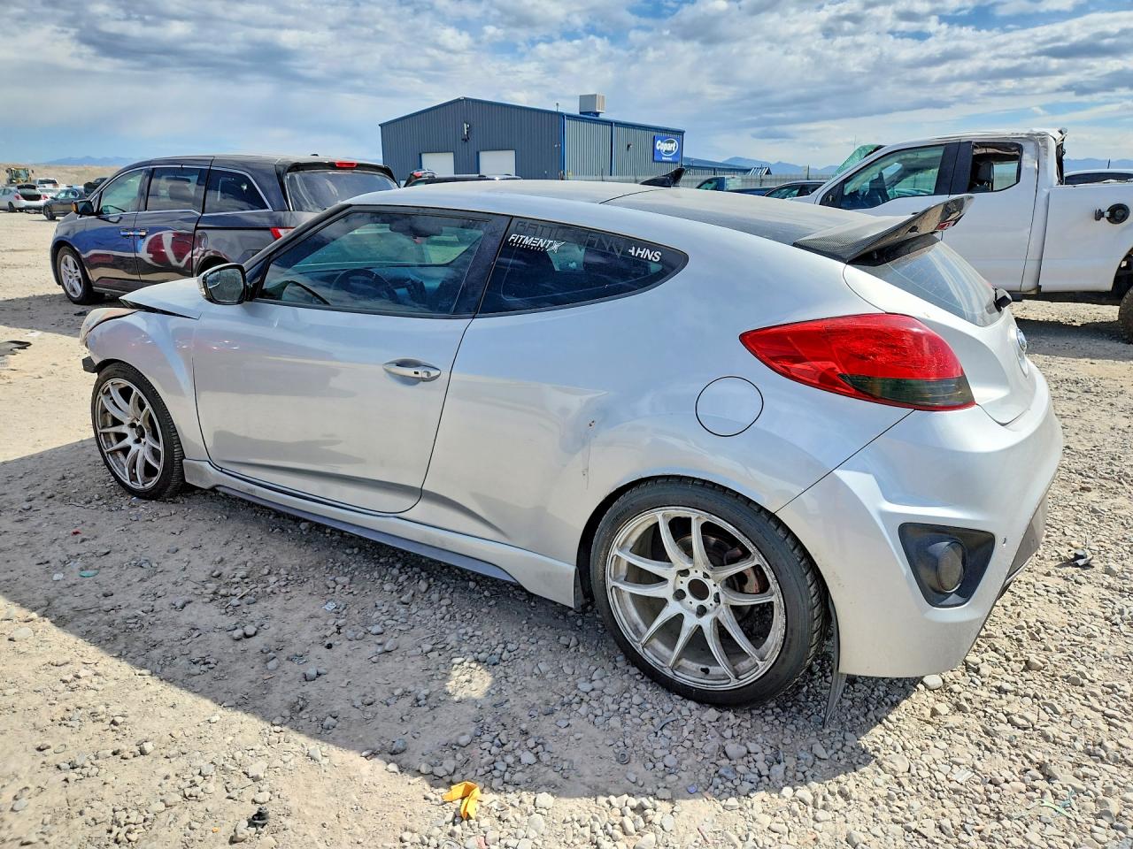 2014 Hyundai Veloster Turbo Silver vin: KMHTC6AE5EU206198