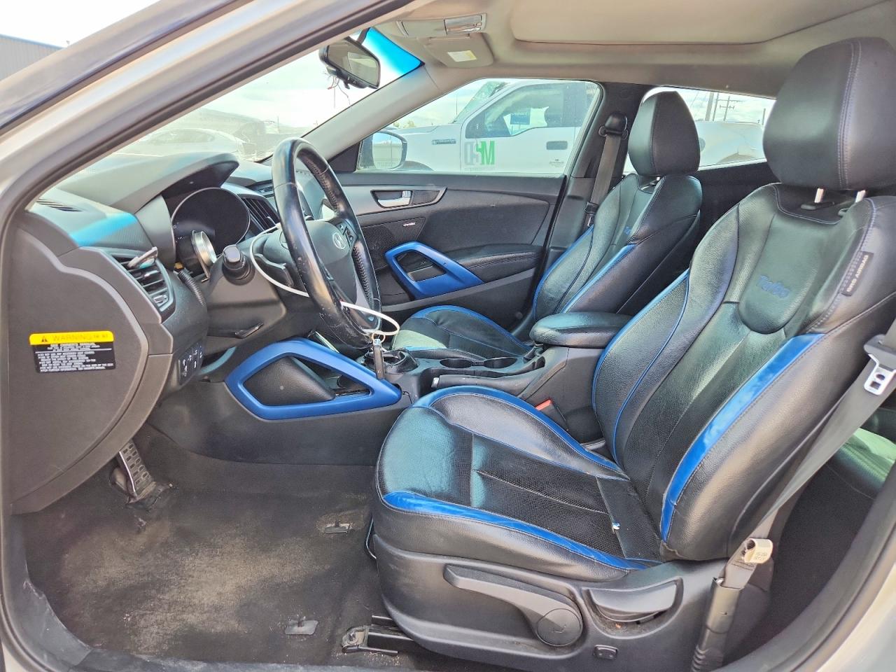 2014 Hyundai Veloster Turbo Silver vin: KMHTC6AE5EU206198