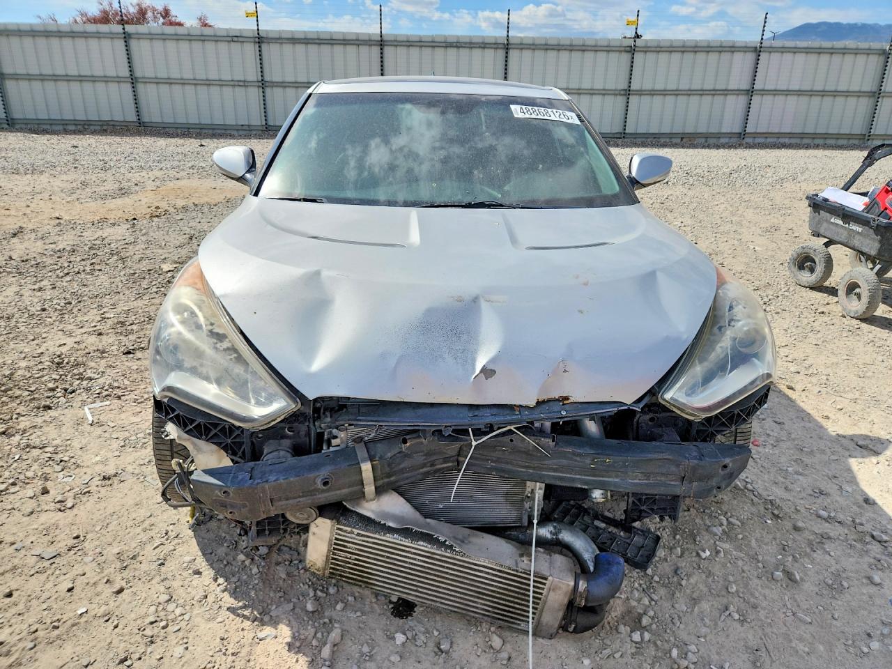 2014 Hyundai Veloster Turbo Silver vin: KMHTC6AE5EU206198