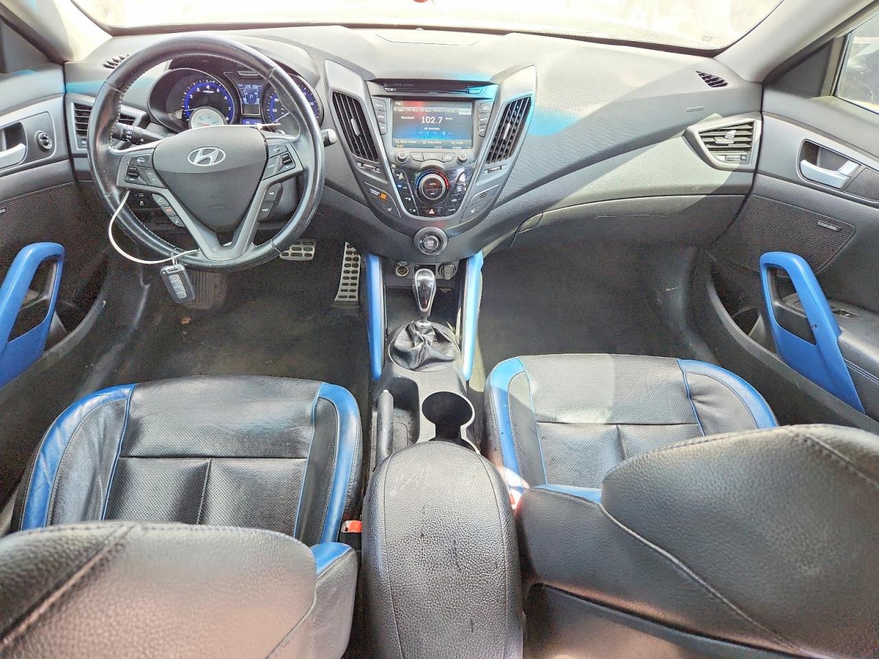 2014 Hyundai Veloster Turbo Silver vin: KMHTC6AE5EU206198