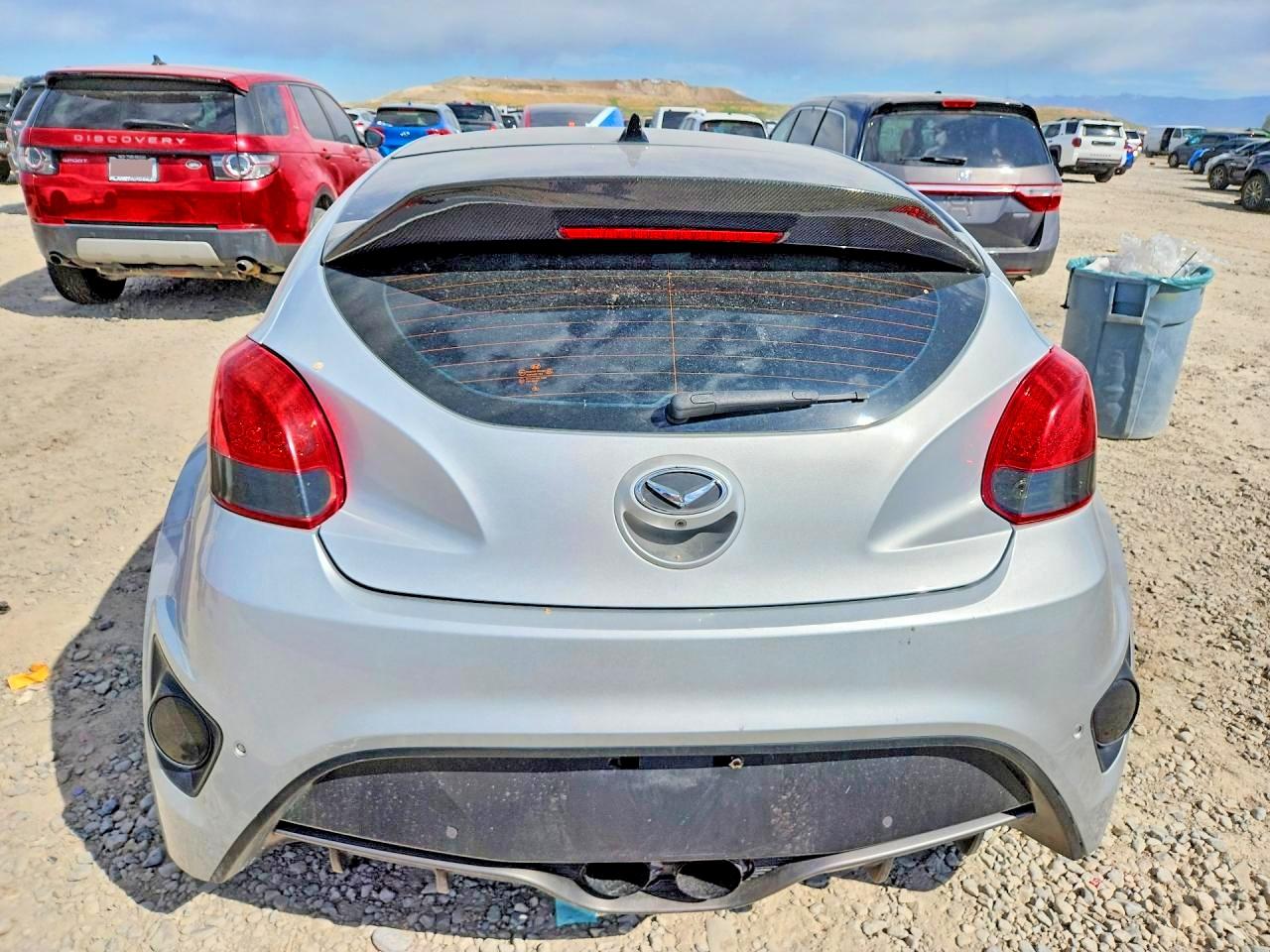 2014 Hyundai Veloster Turbo Silver vin: KMHTC6AE5EU206198