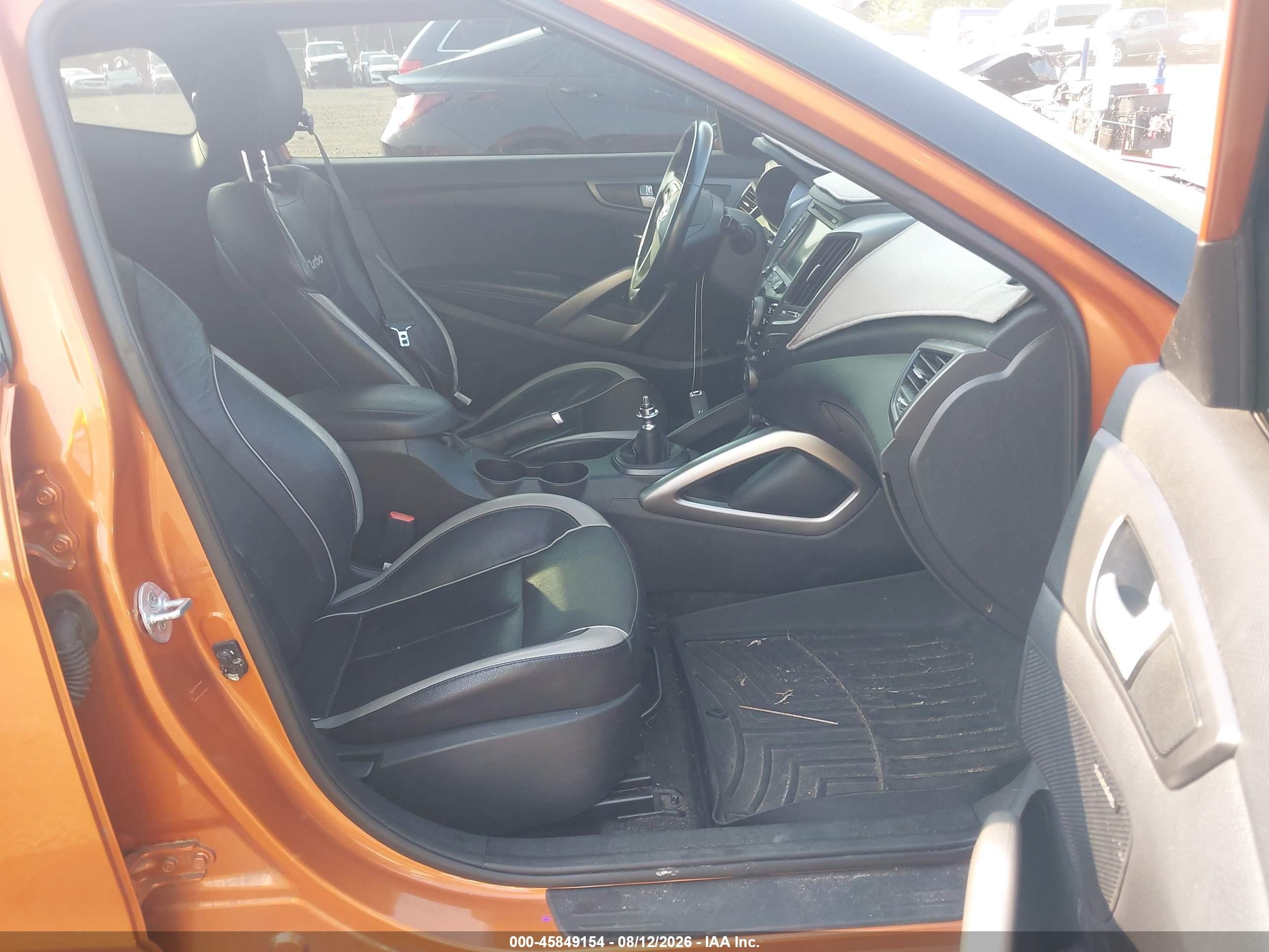 2015 Hyundai Veloster Turbo Orange vin: KMHTC6AE5FU217848