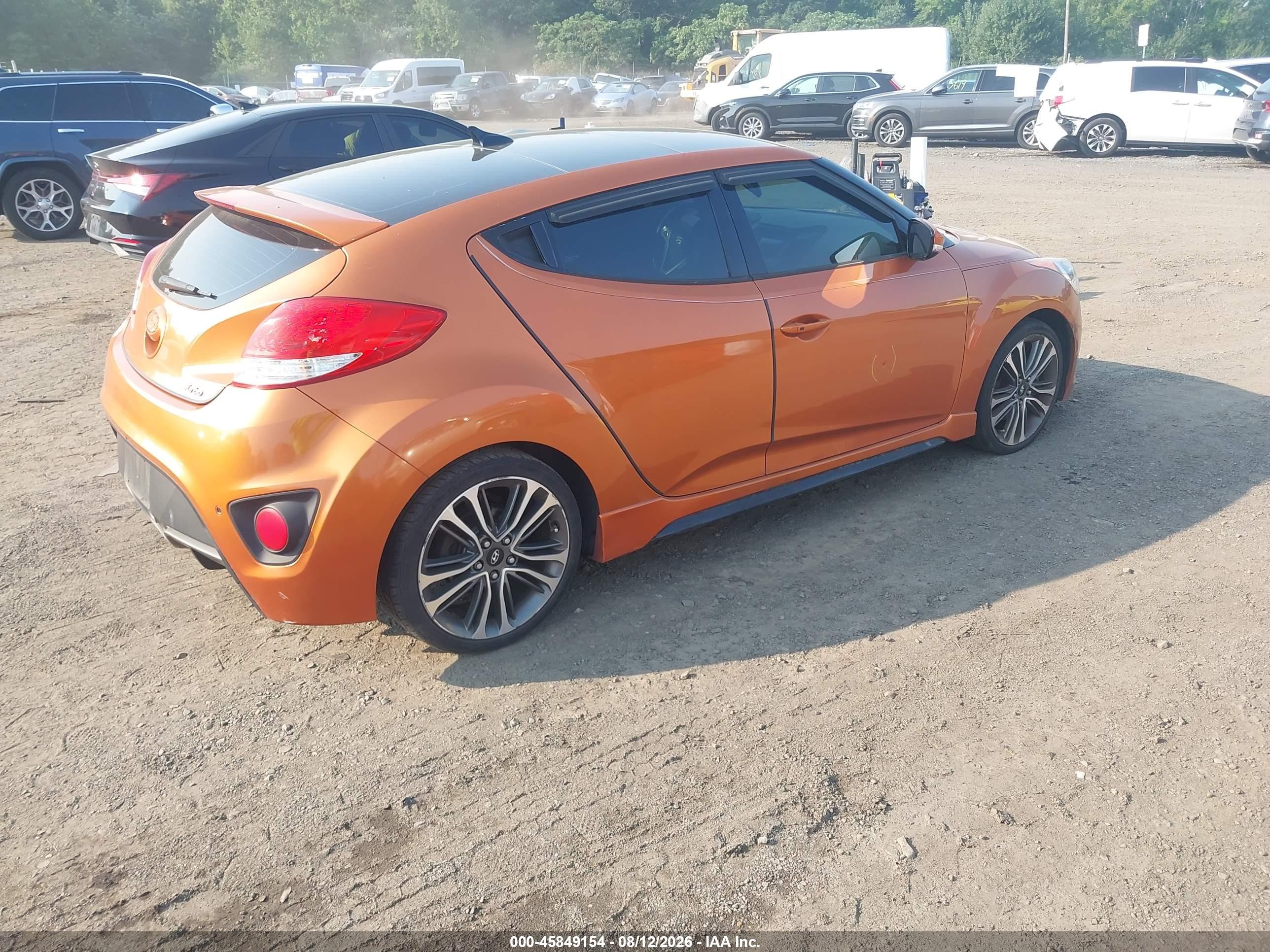 2015 Hyundai Veloster Turbo Orange vin: KMHTC6AE5FU217848