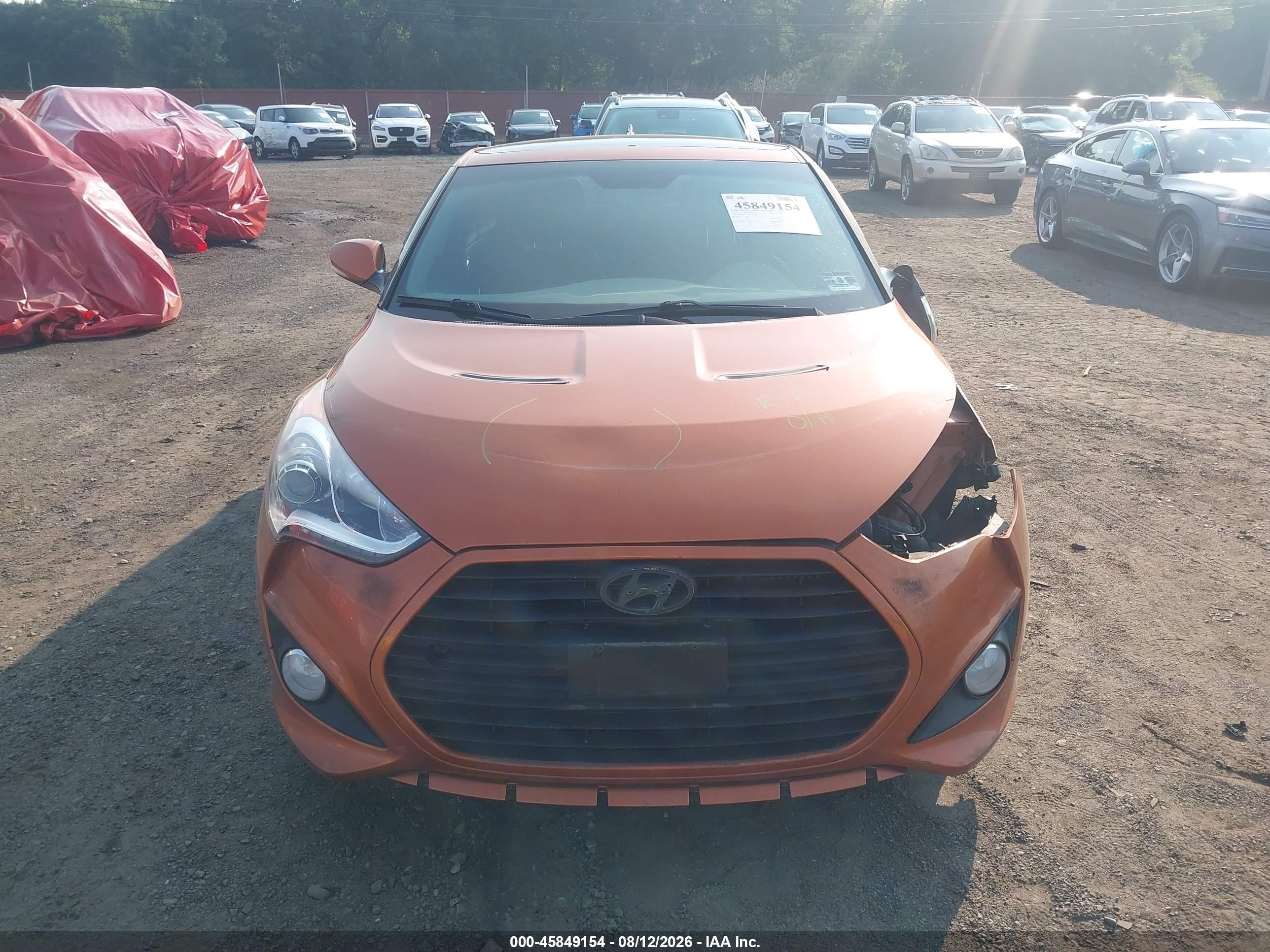 2015 Hyundai Veloster Turbo Orange vin: KMHTC6AE5FU217848