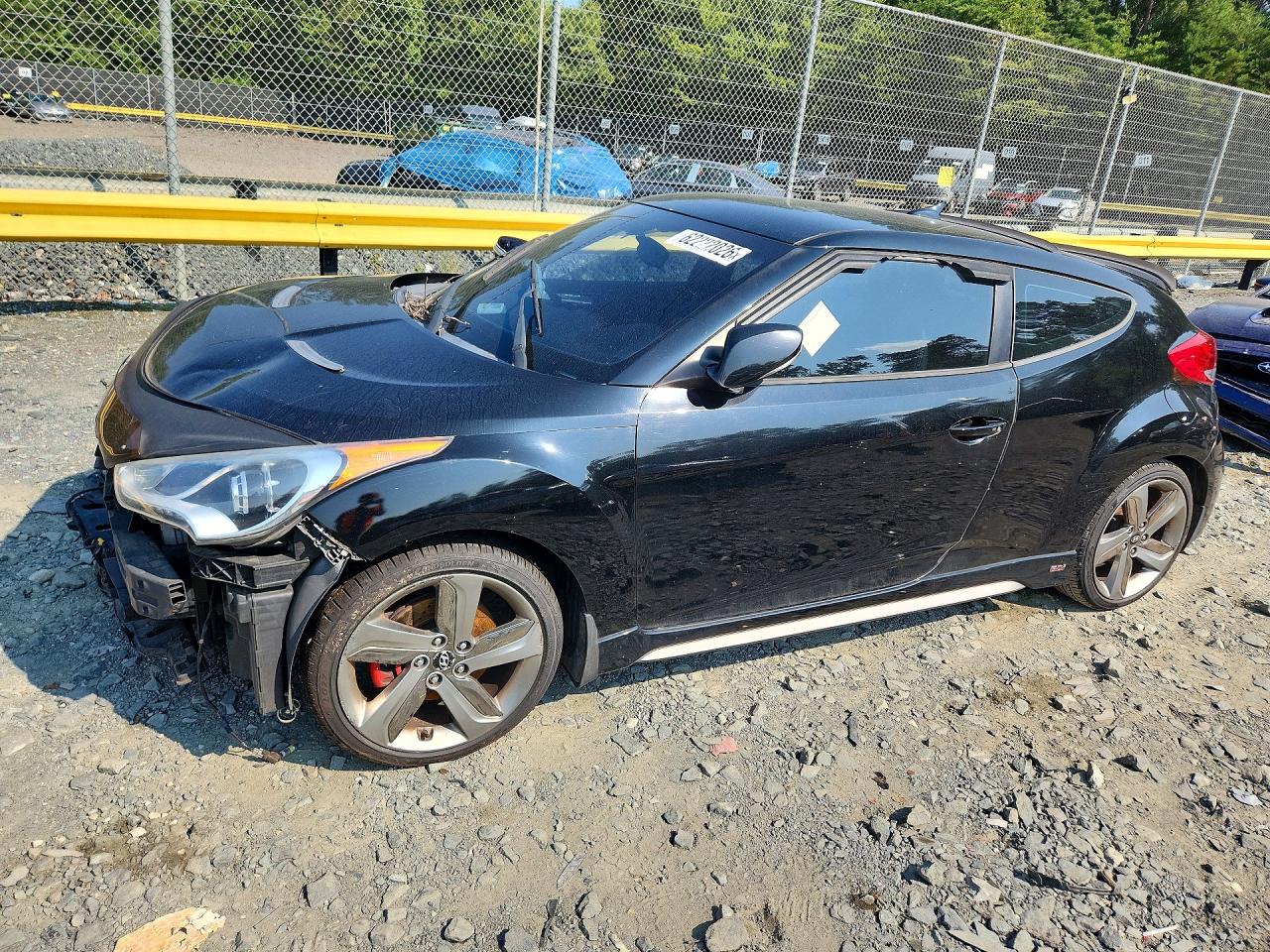 2015 Hyundai Veloster Turbo Черный vin: KMHTC6AE5FU225688