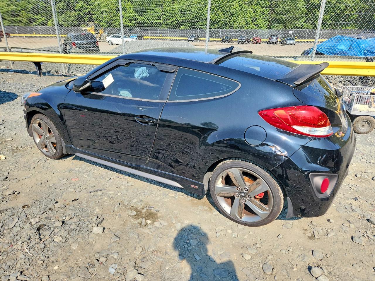2015 Hyundai Veloster Turbo Black vin: KMHTC6AE5FU225688