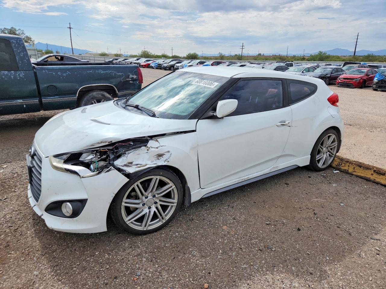 2015 Hyundai Veloster Turbo White vin: KMHTC6AE5FU235167