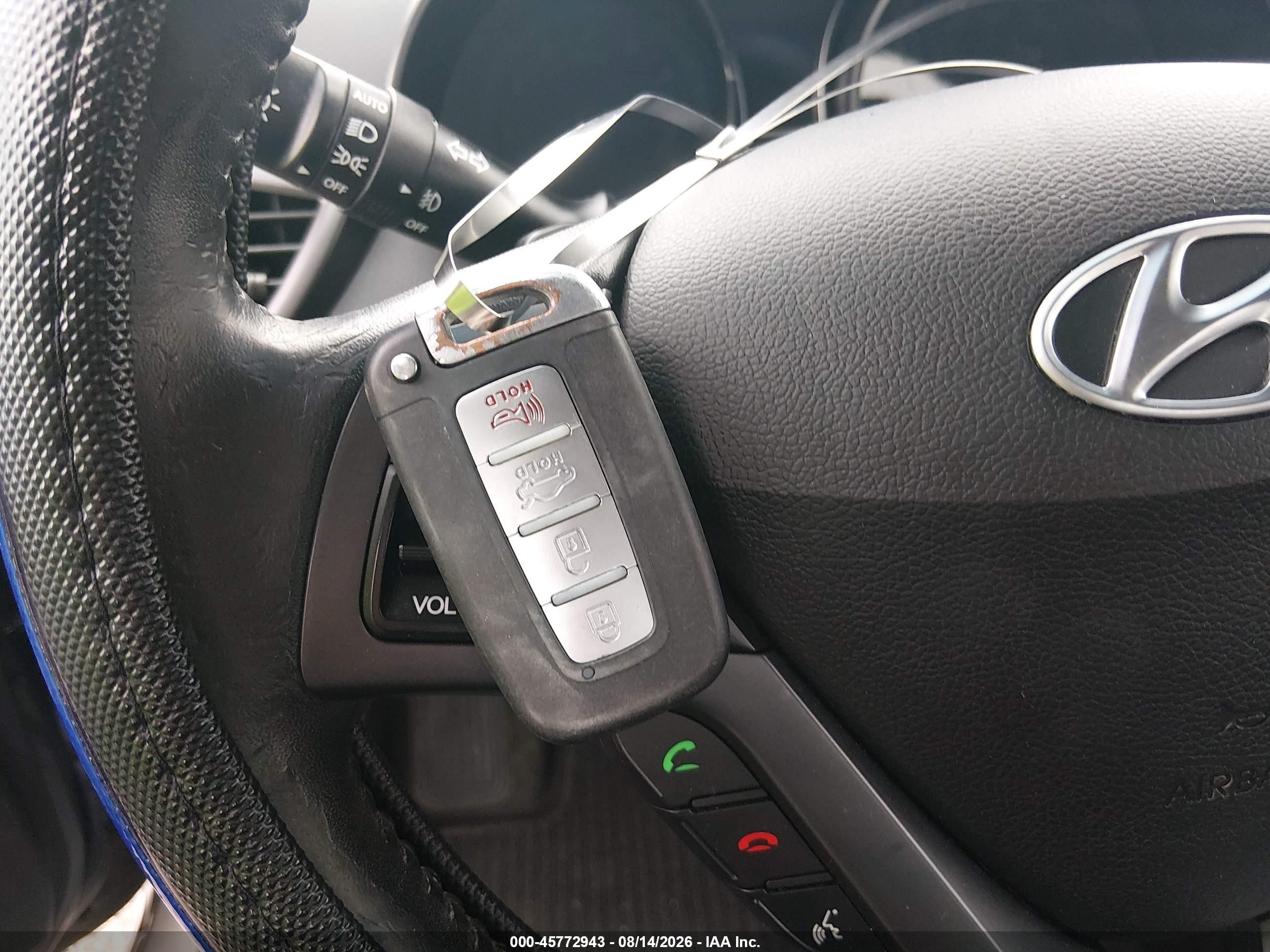 2013 Hyundai Veloster Turbo W/blue Gray vin: KMHTC6AE6DU082652