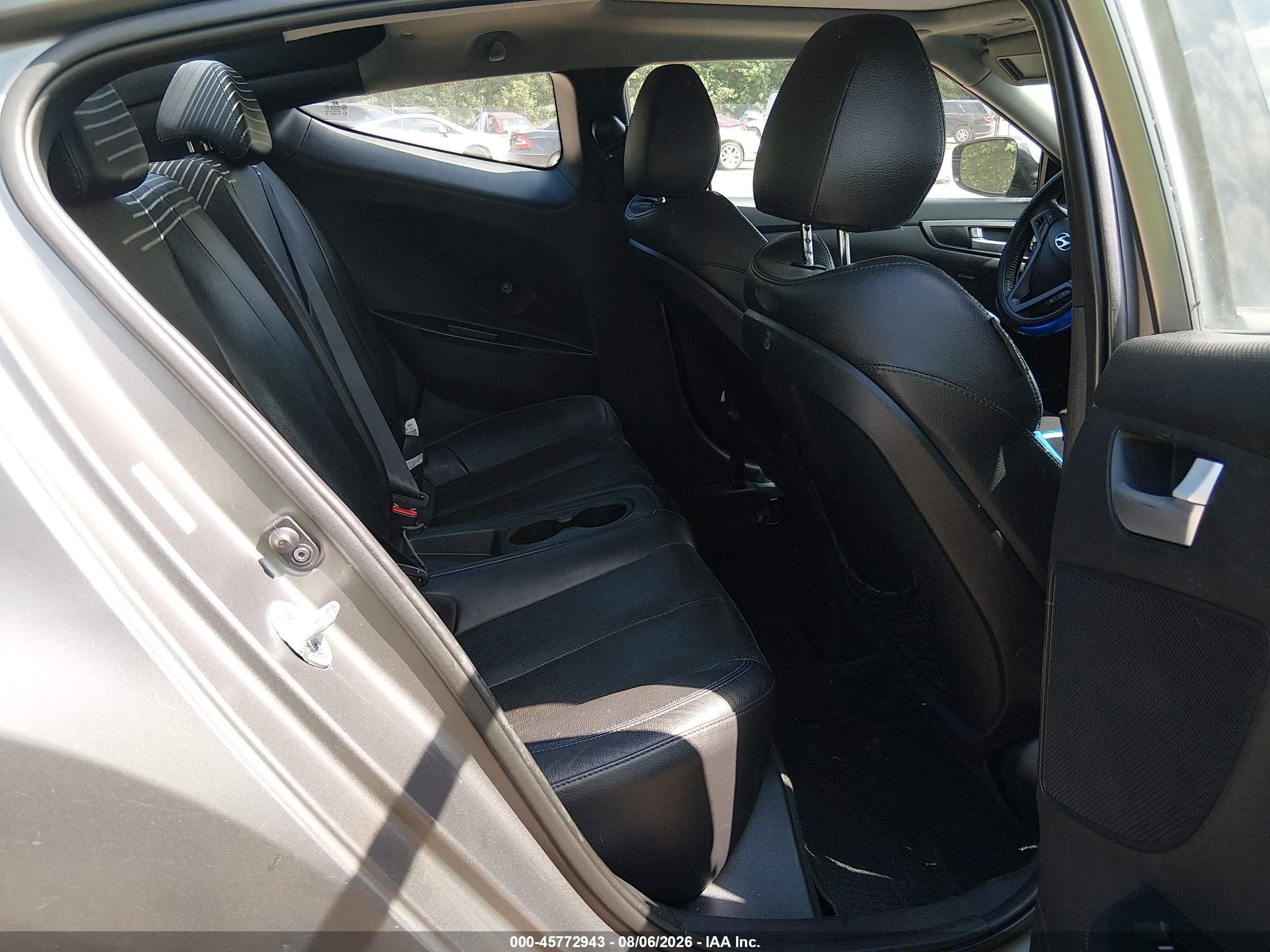 2013 Hyundai Veloster Turbo W/blue Gray vin: KMHTC6AE6DU082652