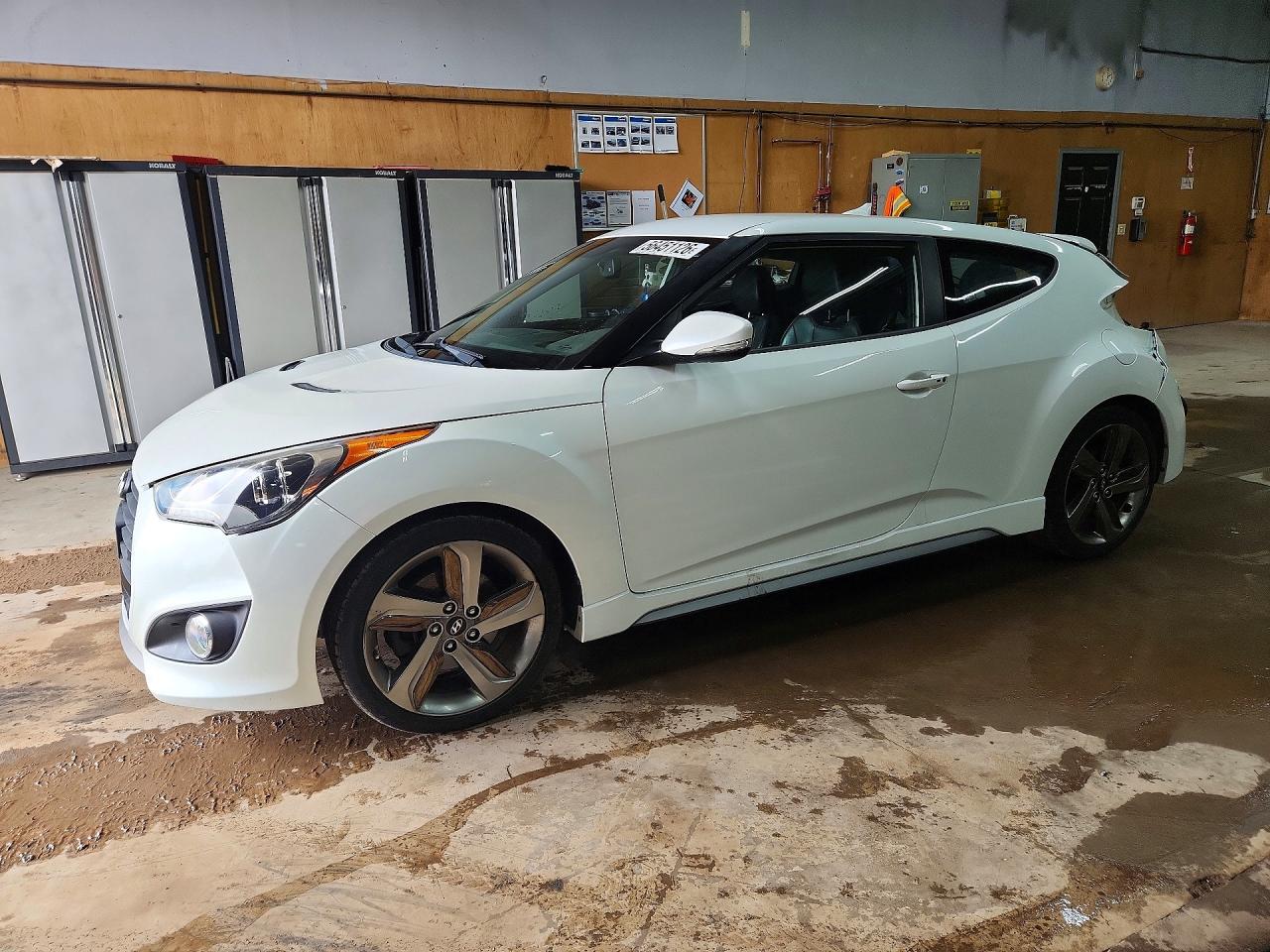2013 Hyundai Veloster Turbo White vin: KMHTC6AE6DU084823