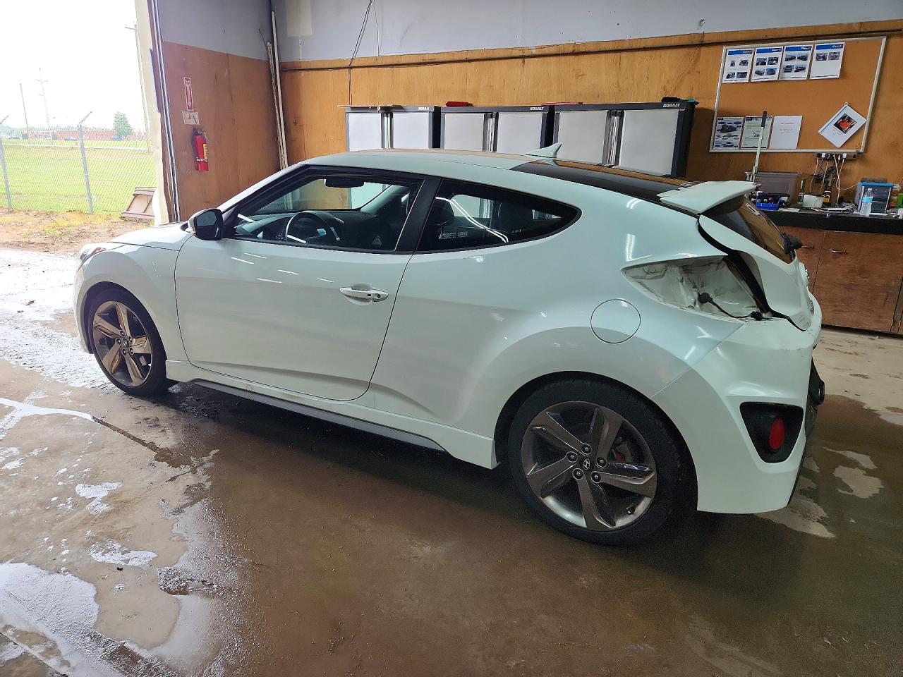 2013 Hyundai Veloster Turbo White vin: KMHTC6AE6DU084823