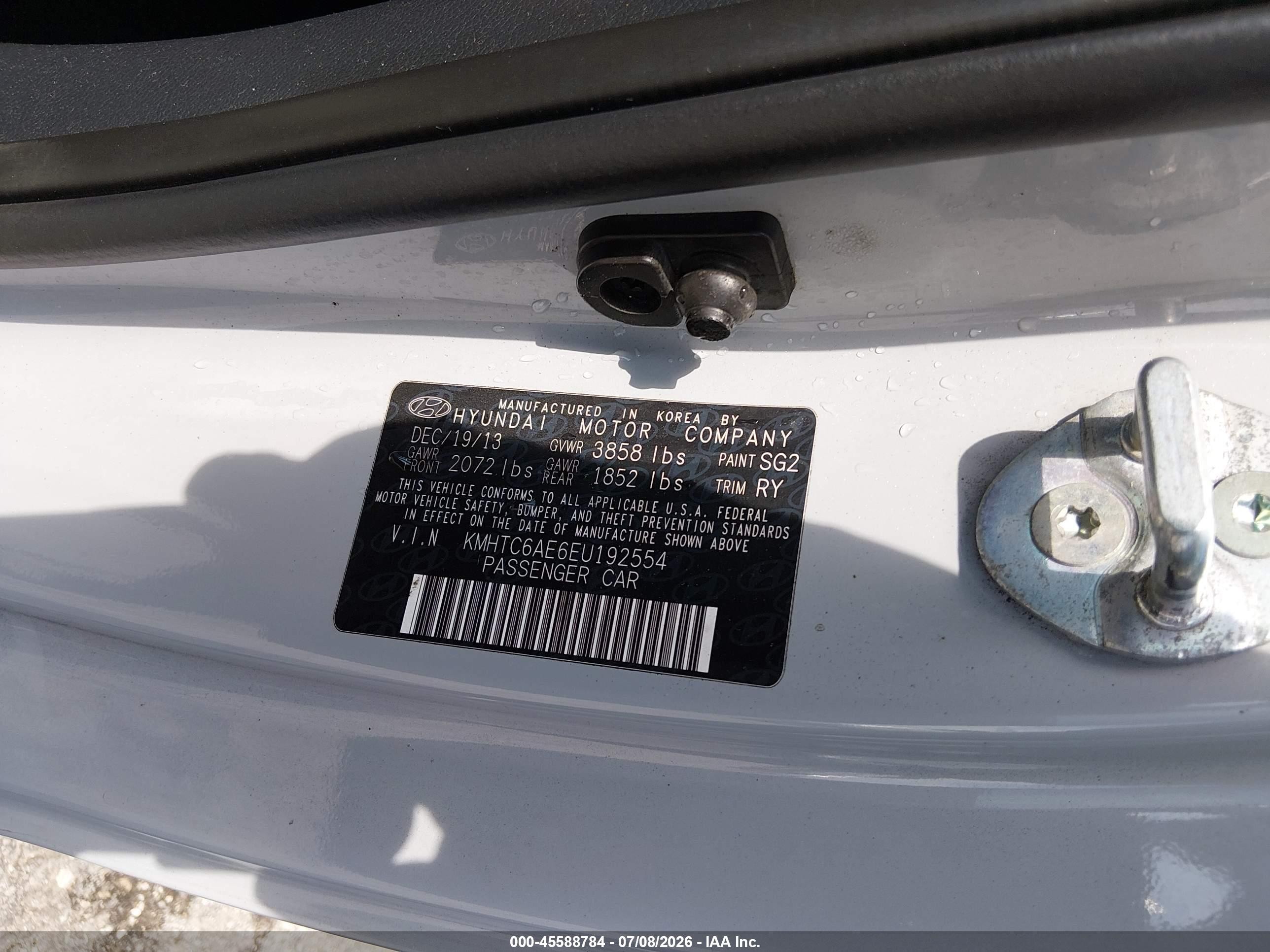 2014 Hyundai Veloster Turbo R-spec Silver vin: KMHTC6AE6EU192554
